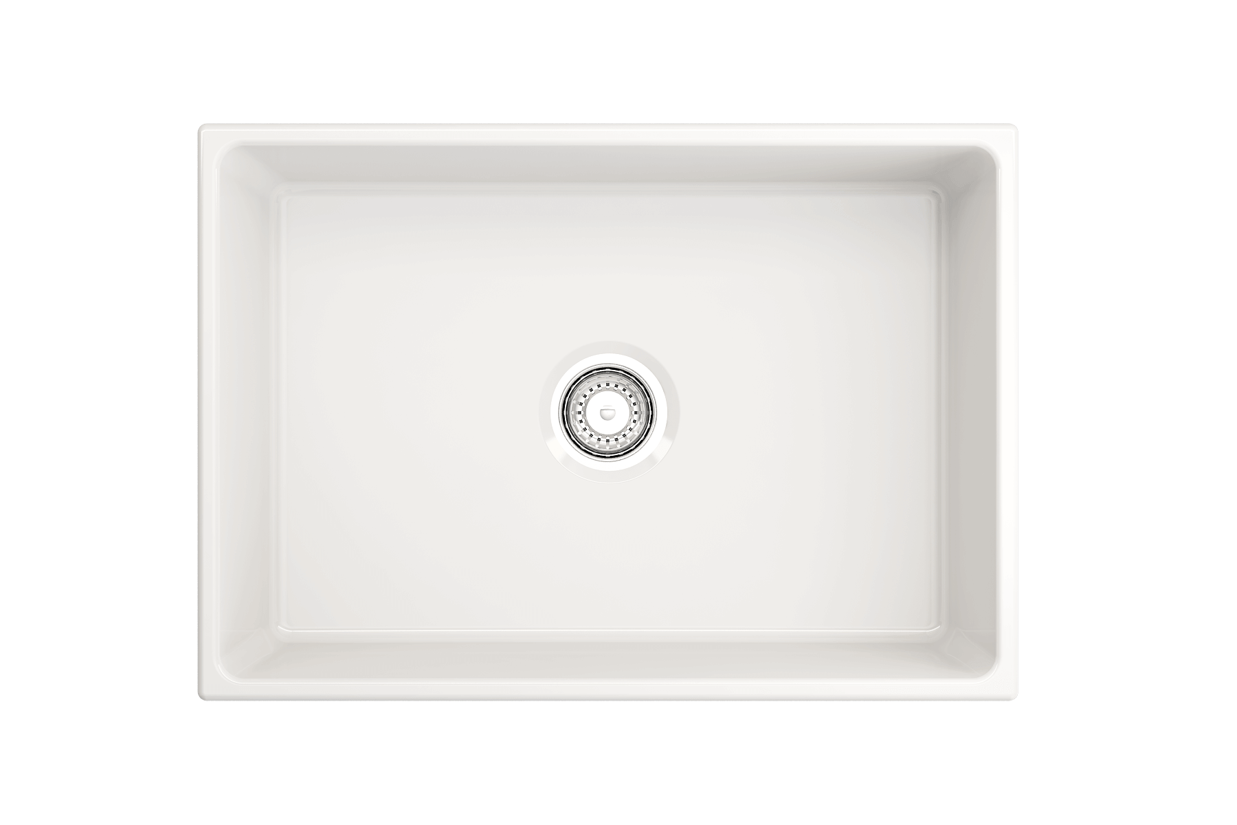 BOCCHI Contempo 27" Fireclay Farmhouse Sink Kit with Faucet and Accessories, White (sink) / Stainless Steel (faucet), 1356-001-2020SS