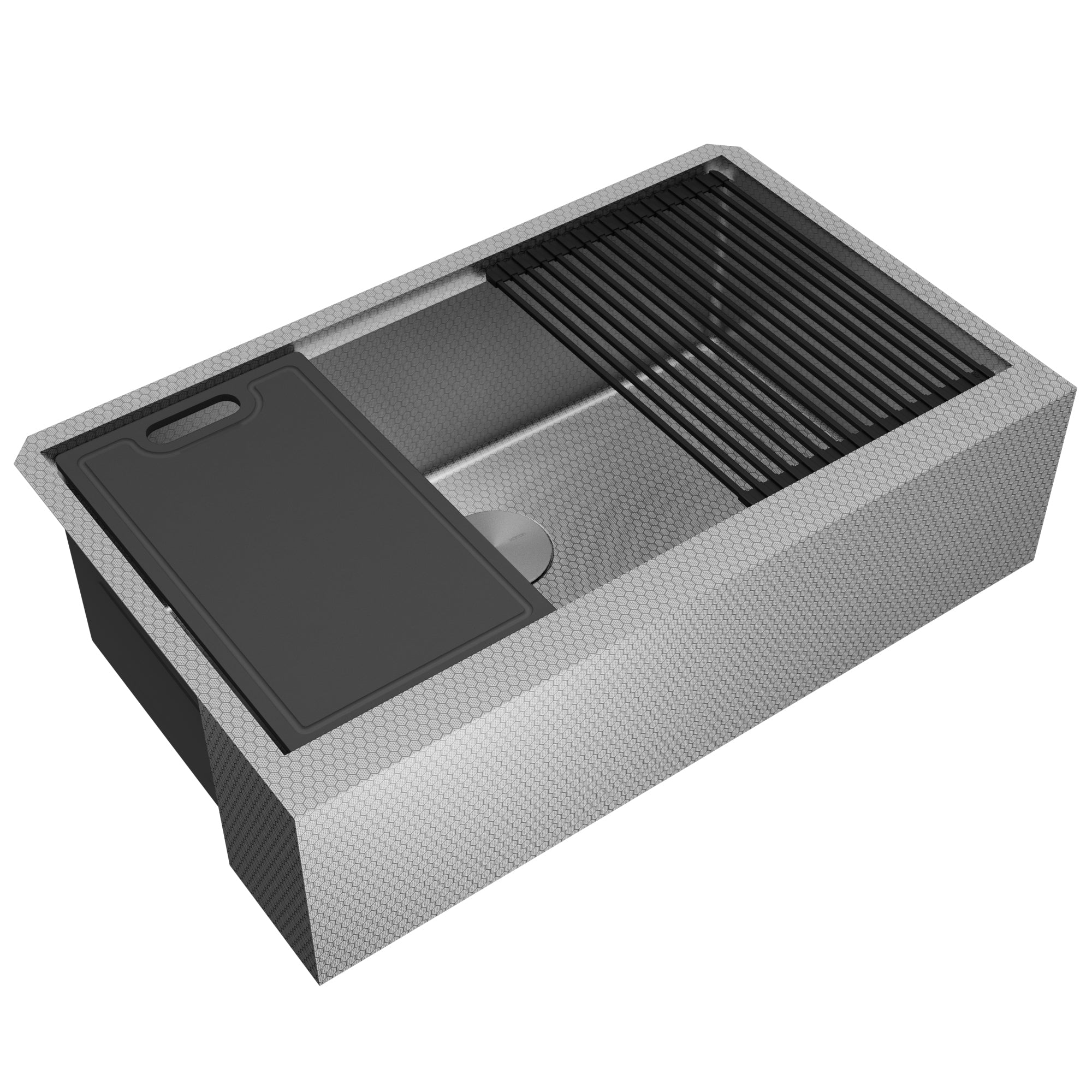 Karran 33 stainless steel workstation farmhouse sink product image