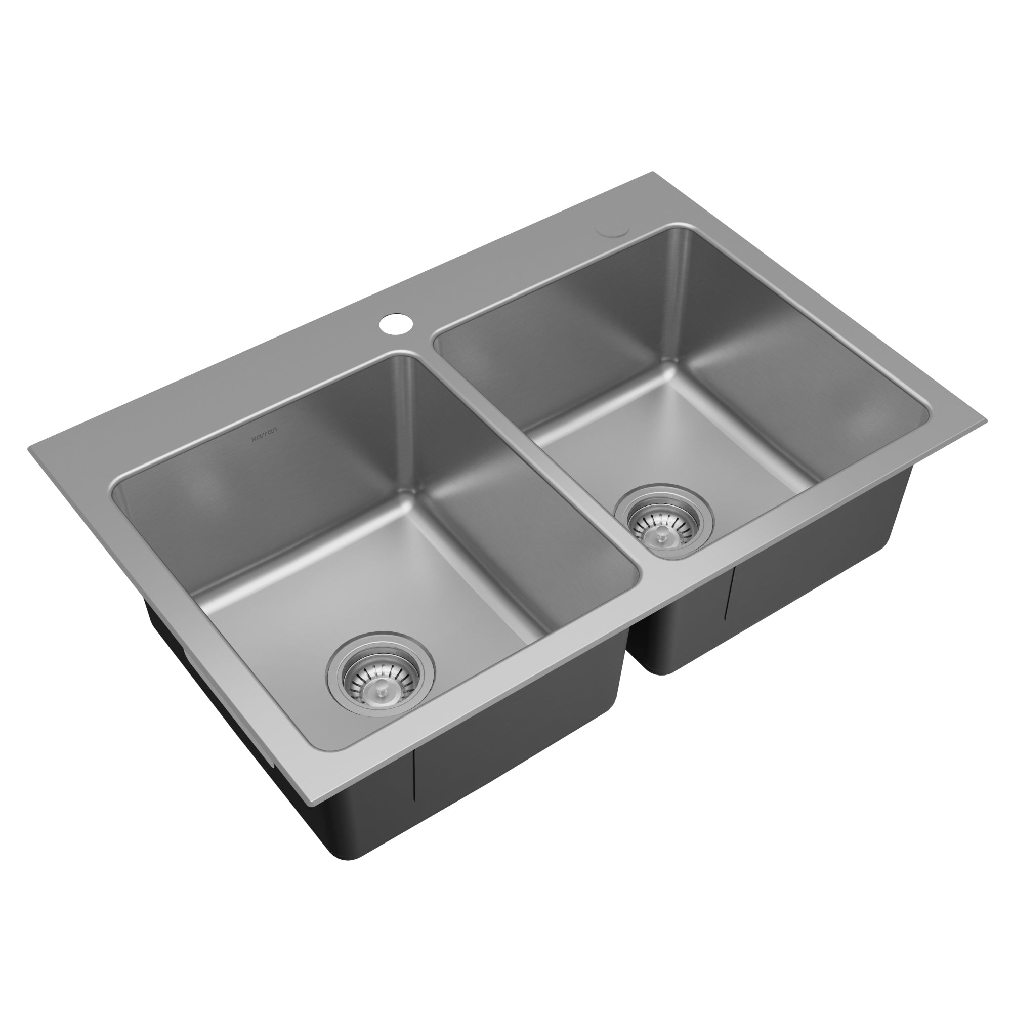 Karran lansen 33 stainless steel kitchen sink 50/50 double bowl product image