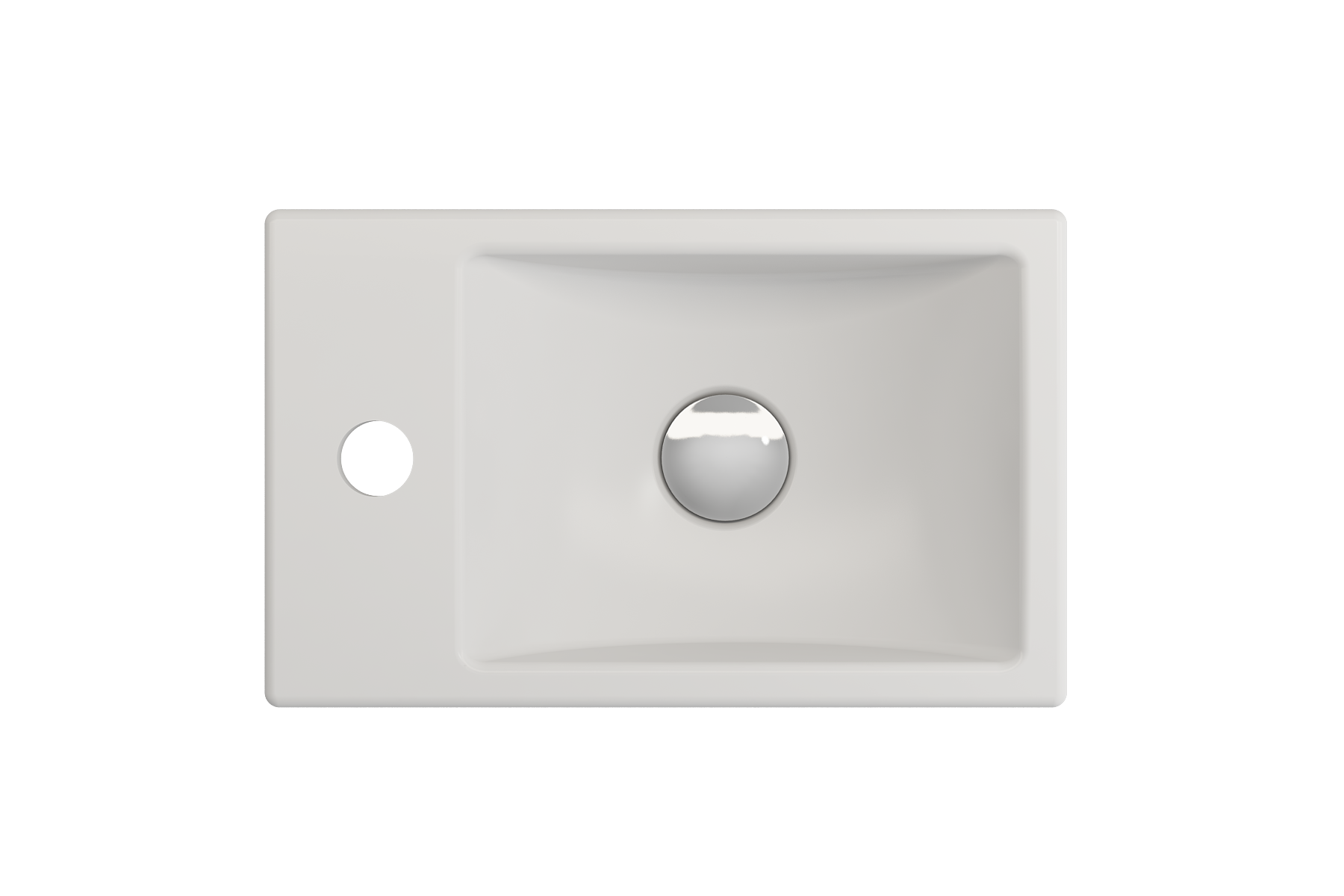 BOCCHI Milano Small 15" Rectangle Wallmount Fireclay Bathroom Sink, Matte White, Single Faucet Hole, 1418-002-0126