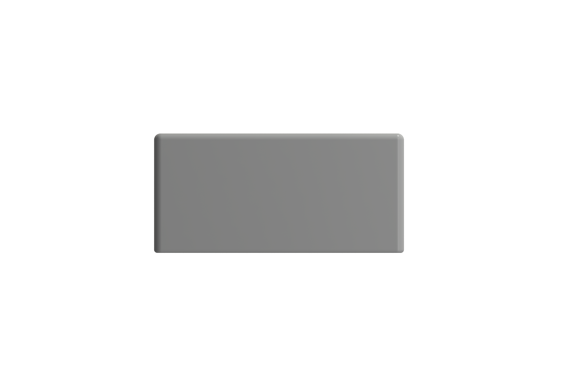 BOCCHI Milano Small 15" Rectangle Wallmount Fireclay Bathroom Sink, Matte Gray, Single Faucet Hole, 1418-006-0126