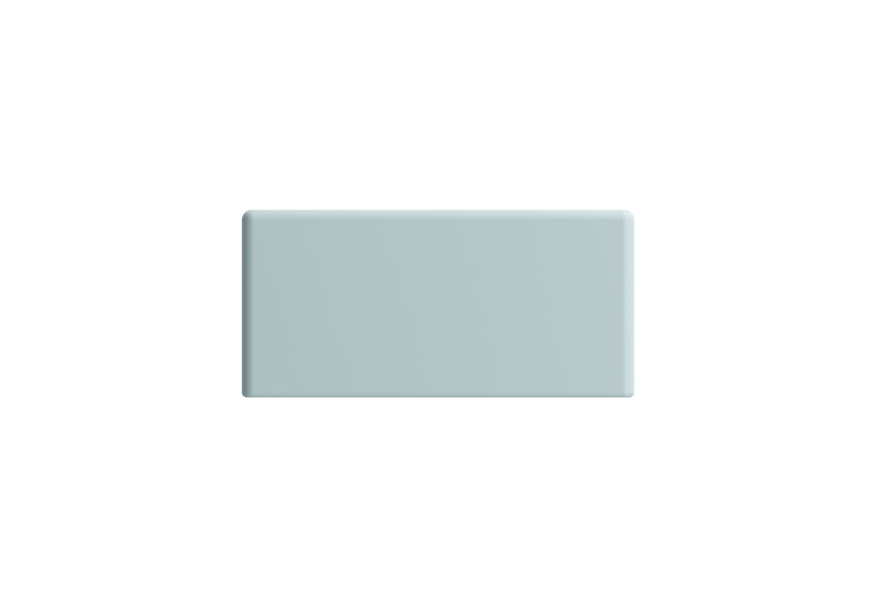 BOCCHI Milano 15" Small Rectangle Wallmount Fireclay Bathroom Sink, Matte Ice Blue, Single Faucet Hole, 1418-029-0126