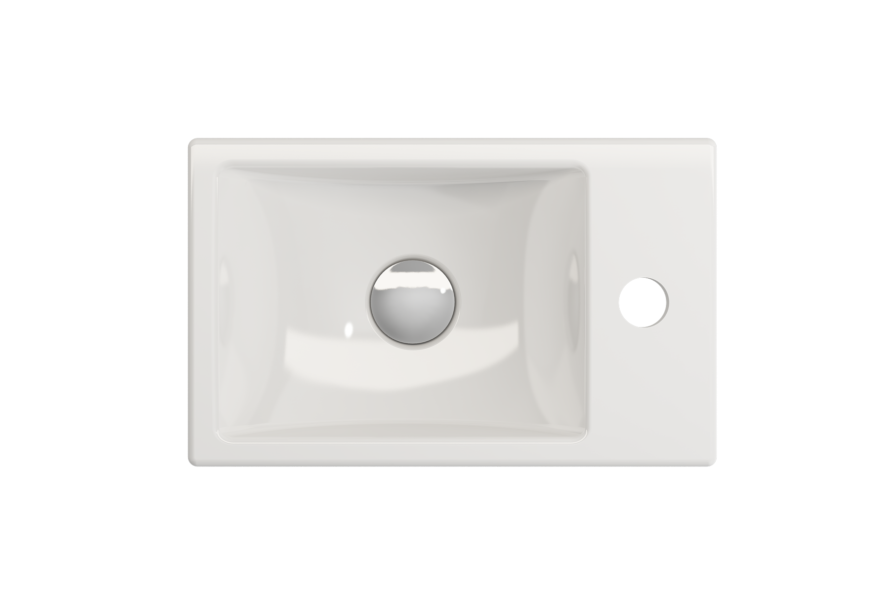BOCCHI Milano Small 15" Rectangle Wallmount Fireclay Bathroom Sink, White, Single Faucet Hole, 1419-001-0126