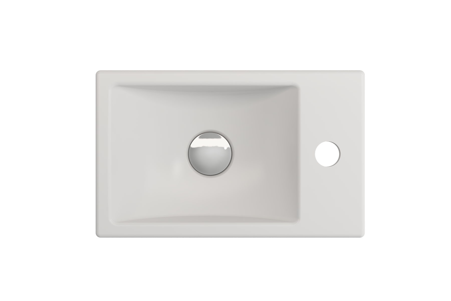 BOCCHI Milano Small 15" Rectangle Wallmount Fireclay Bathroom Sink, Matte White, Single Faucet Hole, 1419-002-0126