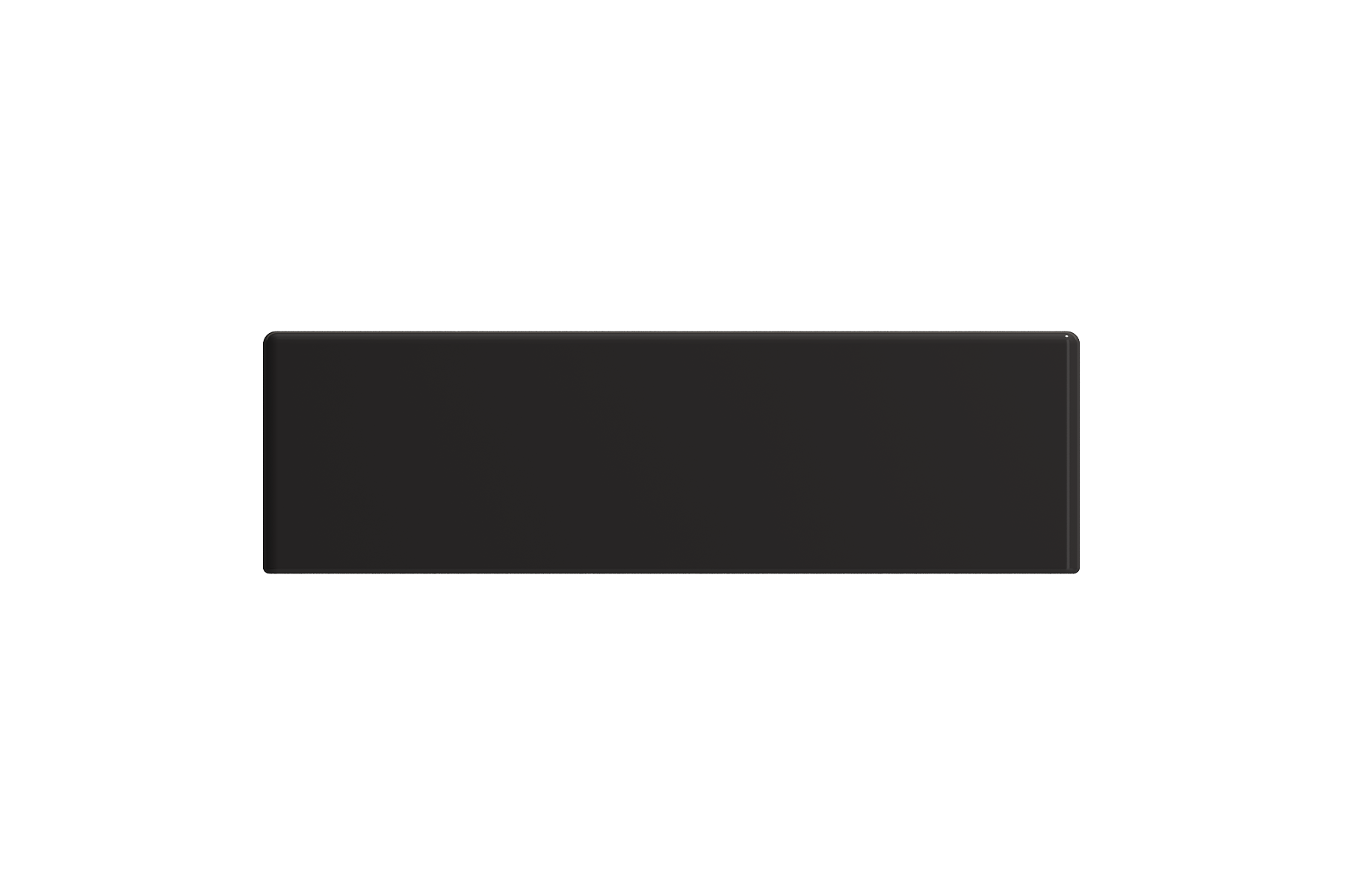 BOCCHI Milano Small 15" Rectangle Wallmount Fireclay Bathroom Sink, Matte Black, Single Faucet Hole, 1419-004-0126