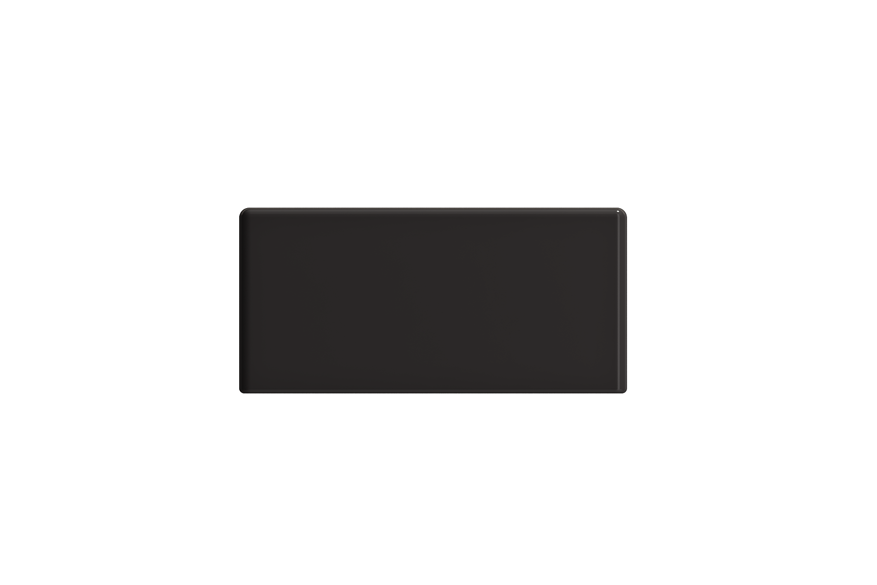 BOCCHI Milano Small 15" Rectangle Wallmount Fireclay Bathroom Sink, Matte Black, Single Faucet Hole, 1419-004-0126