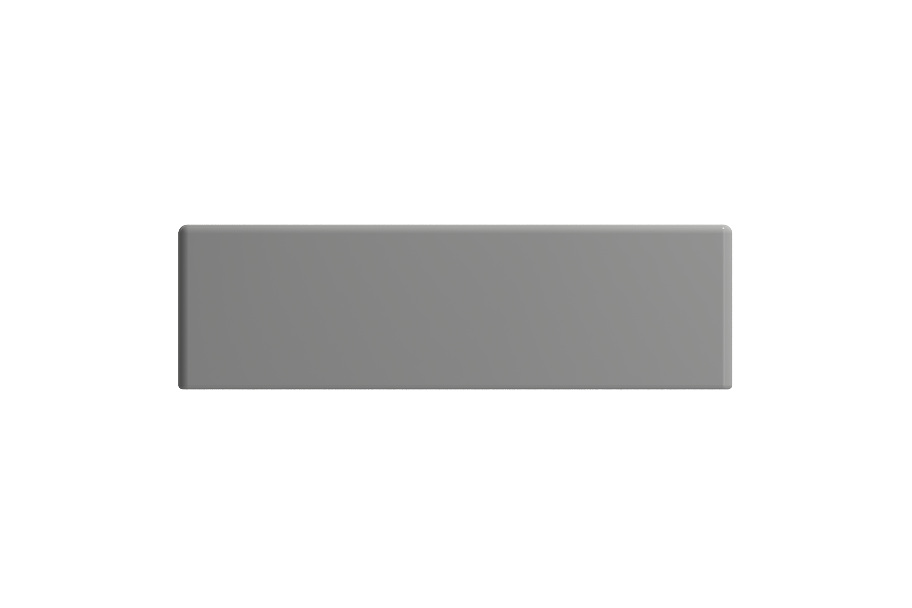 BOCCHI Milano Small 15" Rectangle Wallmount Fireclay Bathroom Sink, Matte Gray, Single Faucet Hole, 1419-006-0126