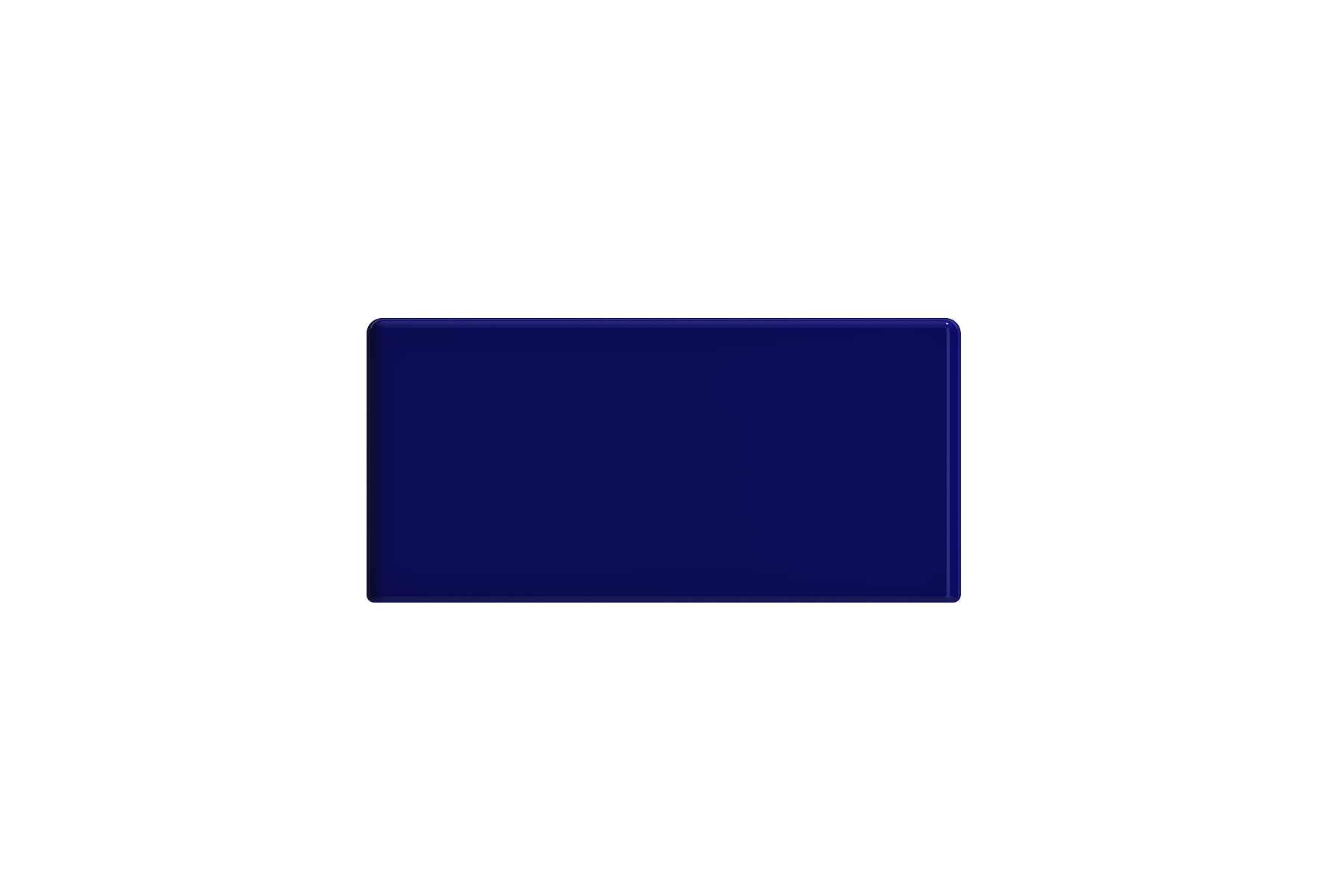 BOCCHI Milano Small 15" Rectangle Wallmount Fireclay Bathroom Sink, Sapphire Blue, Single Faucet Hole, 1419-010-0126