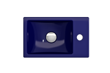 BOCCHI Milano Small 15" Rectangle Wallmount Fireclay Bathroom Sink, Sapphire Blue, Single Faucet Hole, 1419-010-0126