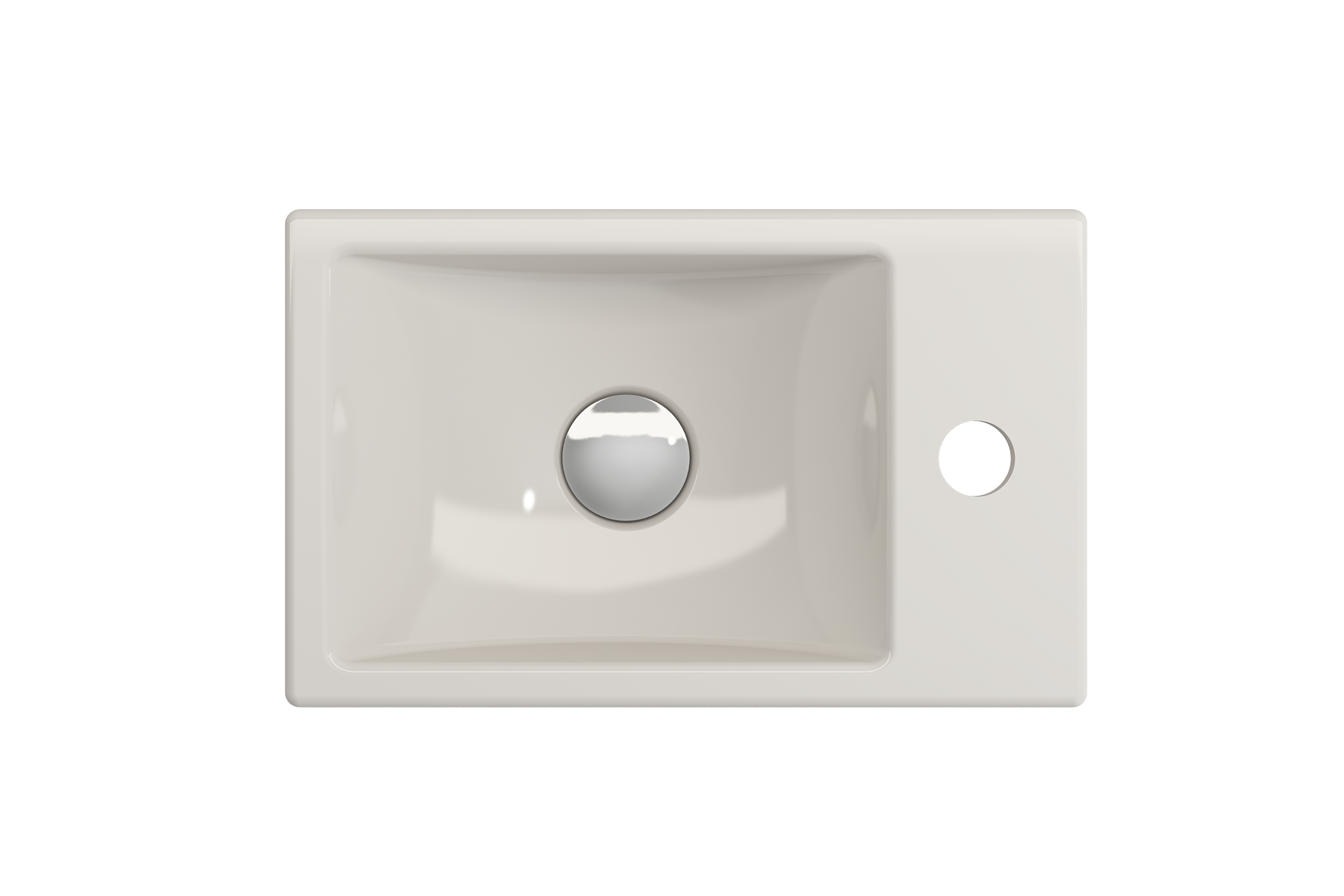 BOCCHI Milano Small 15" Rectangle Wallmount Fireclay Bathroom Sink, Biscuit, Single Faucet Hole, 1419-014-0126