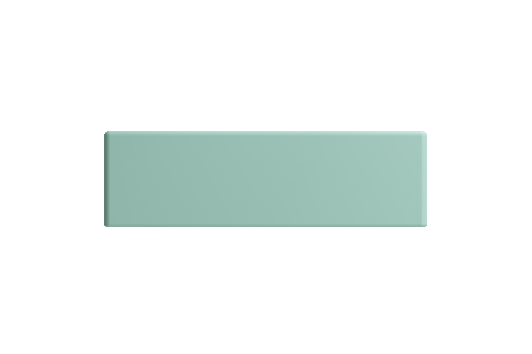 BOCCHI Milano Small 15" Rectangle Wallmount Fireclay Bathroom Sink, Matte Mint Green, Single Faucet Hole, 1419-033-0126