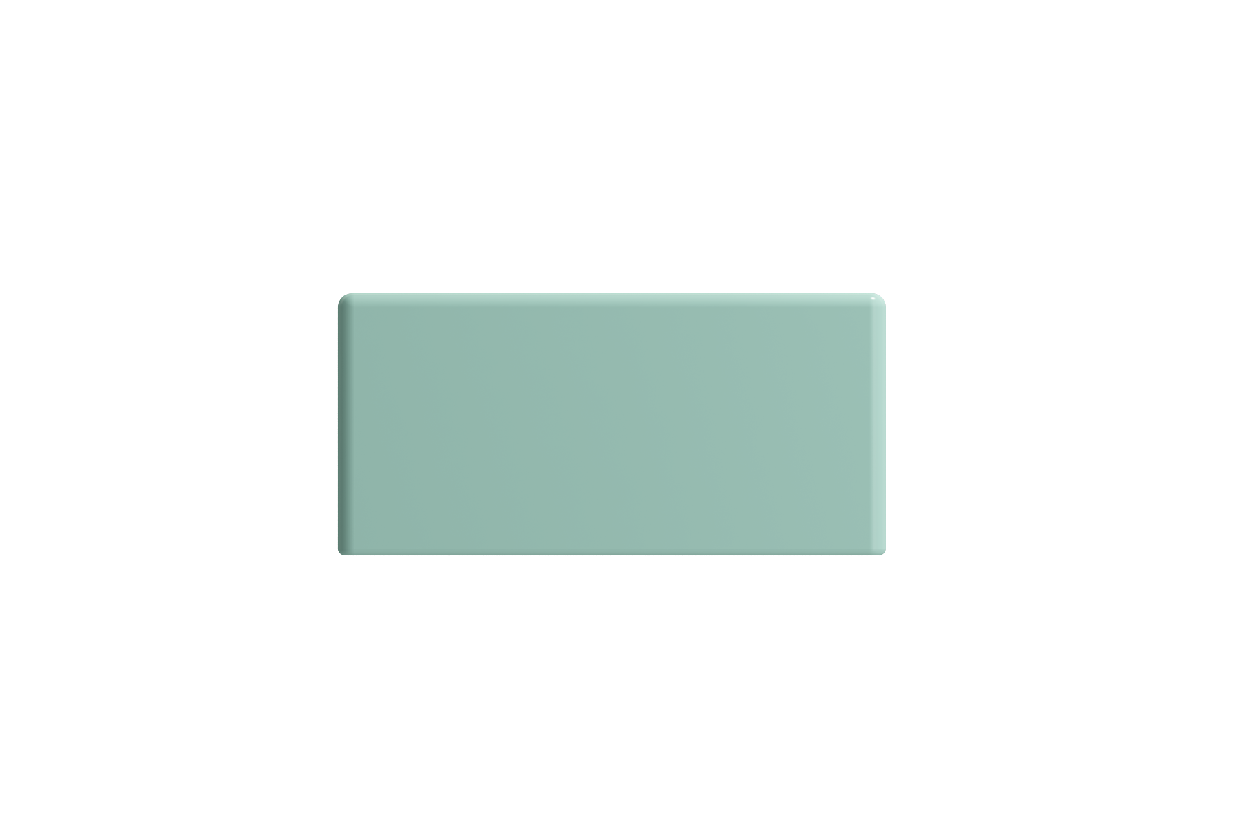 BOCCHI Milano Small 15" Rectangle Wallmount Fireclay Bathroom Sink, Matte Mint Green, Single Faucet Hole, 1419-033-0126