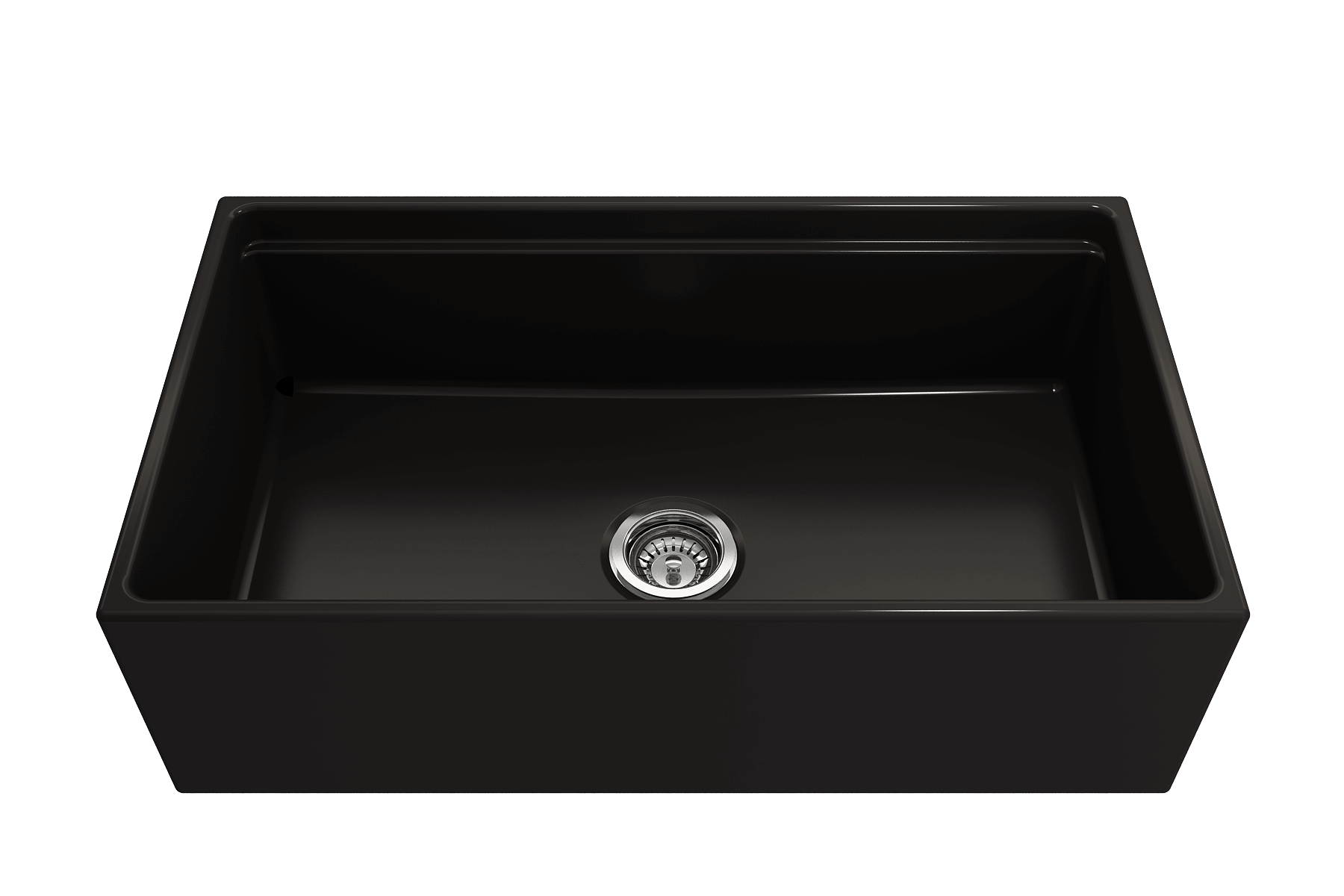 BOCCHI Contempo 33" Fireclay Workstation Farmhouse Sink Kit with Faucet and Accessories, Matte Black (sink) / Matte Black (faucet), 1504-004-2020MB