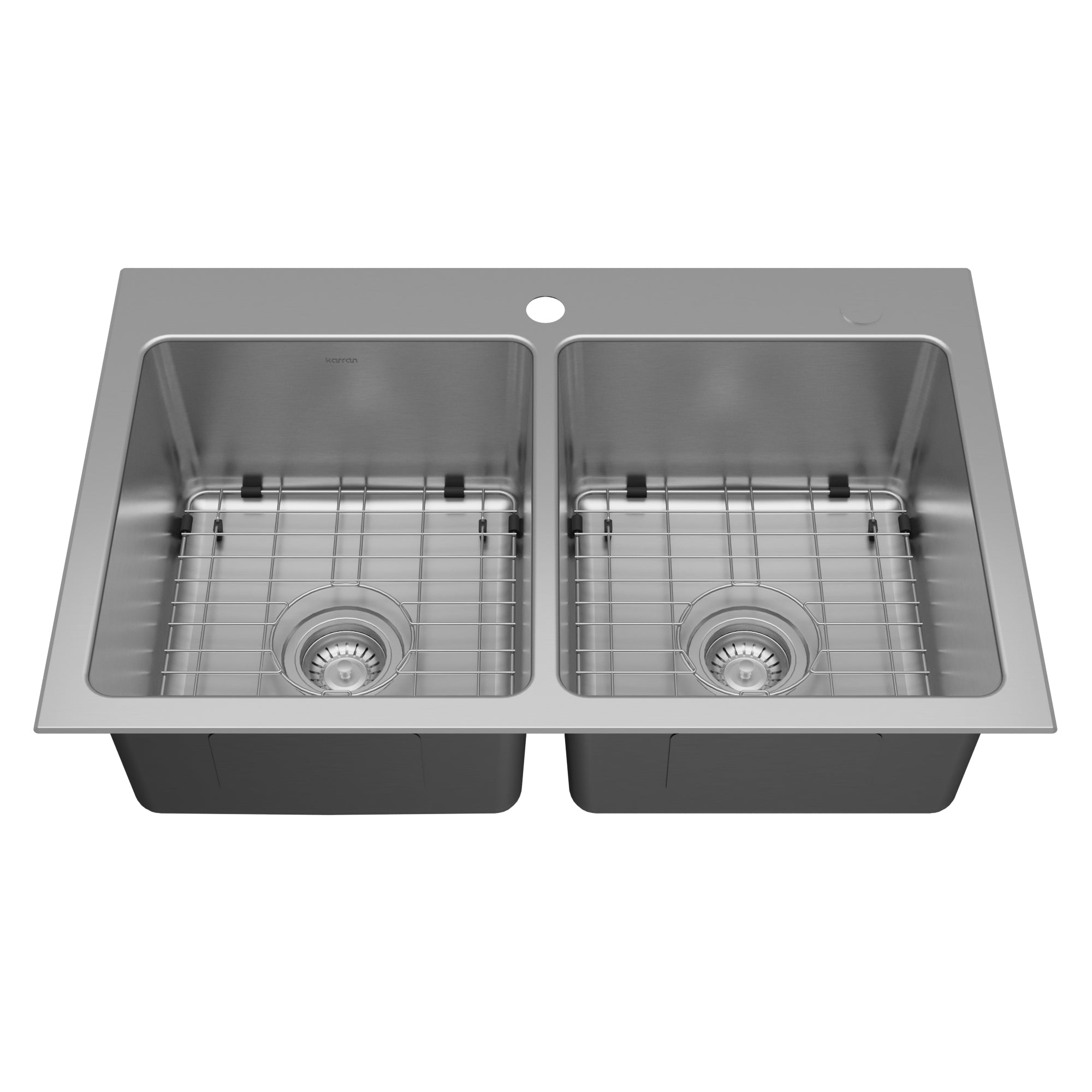 Karran lansen 33 stainless steel kitchen sink 50/50 double bowl product image