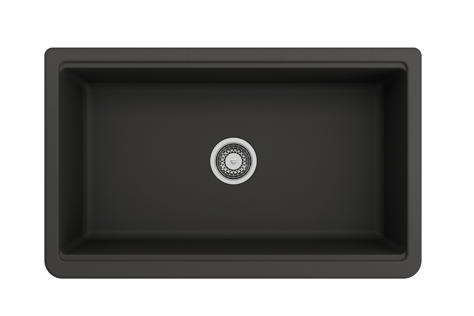BOCCHI Arona 33" Granite Workstation Farmhouse Sink Kit with Faucet and Accessories, Matte Black (sink) / Stainless Steel (faucet), 1600-504-2020SS