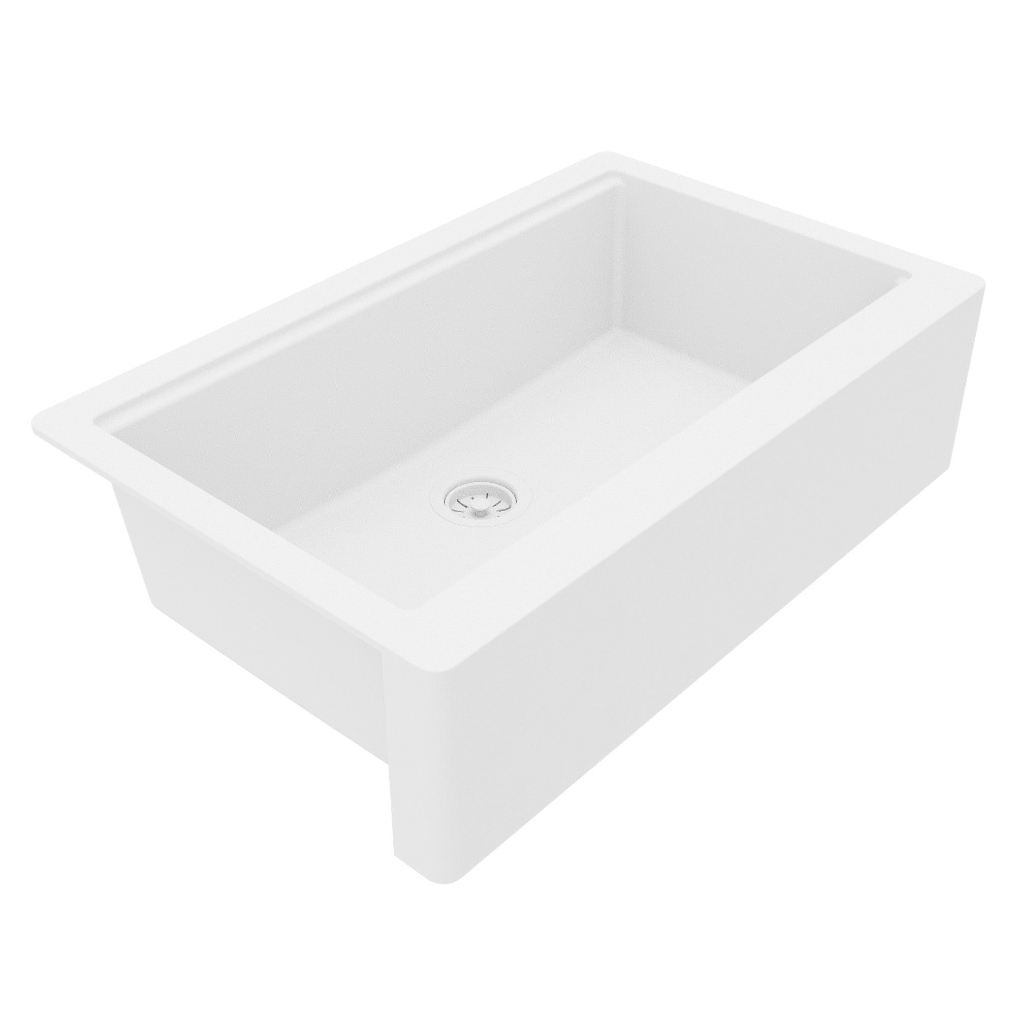 Karran 34 quartz composite workstation farmhouse sink white product image