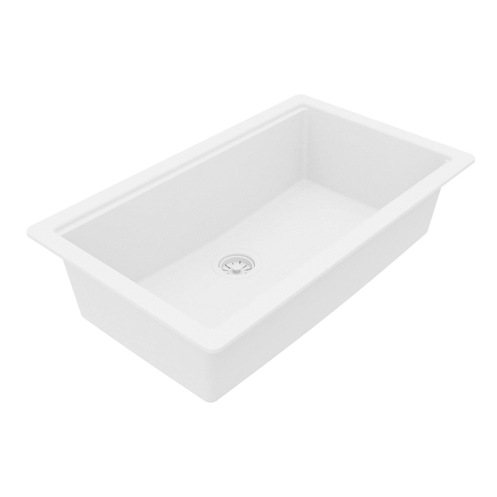 Karran 32 quartz composite workstation kitchen sink white product image