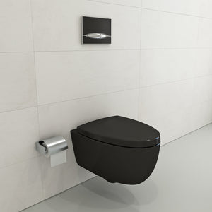 Alternate Image for BOCCHI Milano Wall-hung Elongated Toilet Bowl Matte Black, 1632-004-0129