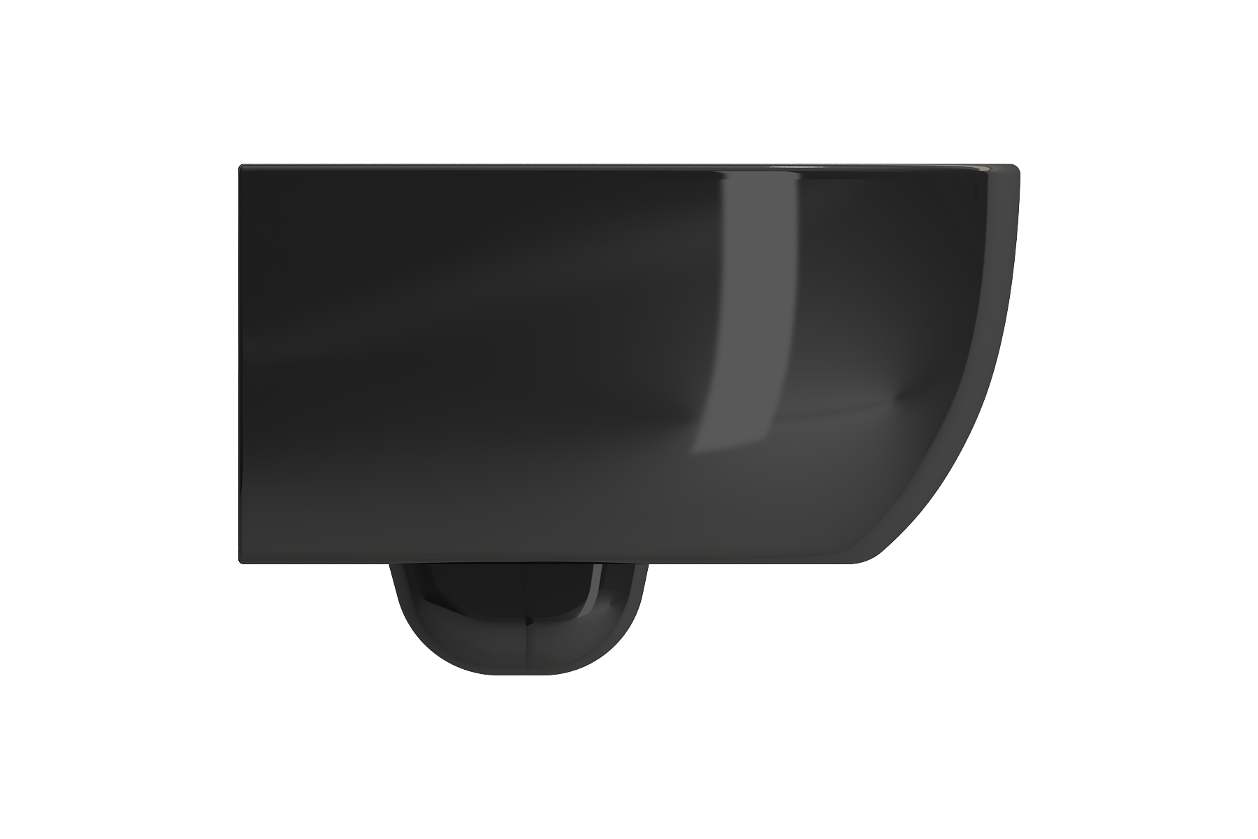 BOCCHI Milano Wall-hung Elongated Toilet Bowl Black, 1632-005-0129