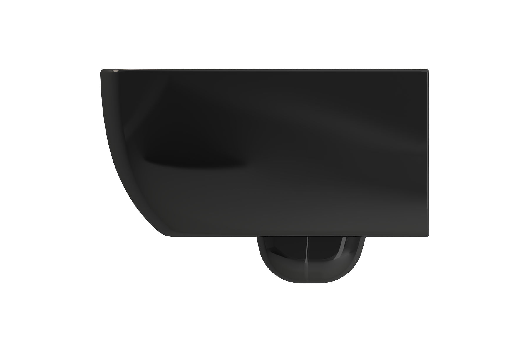 BOCCHI Milano Wall-hung Elongated Toilet Bowl Black, 1632-005-0129