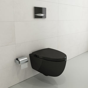 Alternate Image for BOCCHI Milano Wall-hung Elongated Toilet Bowl Black, 1632-005-0129