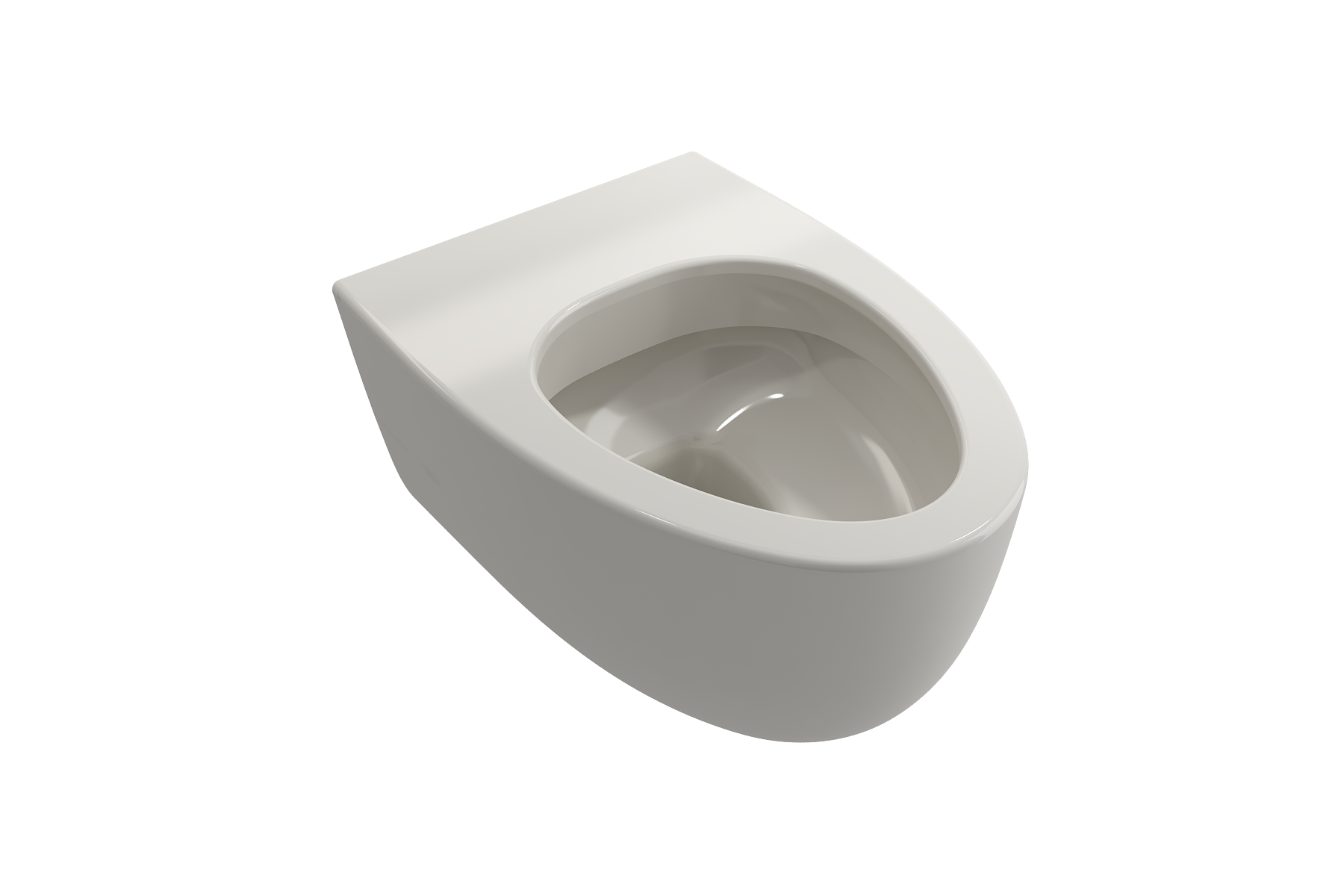BOCCHI Milano Wall-hung Elongated Toilet Bowl Biscuit, 1632-014-0129