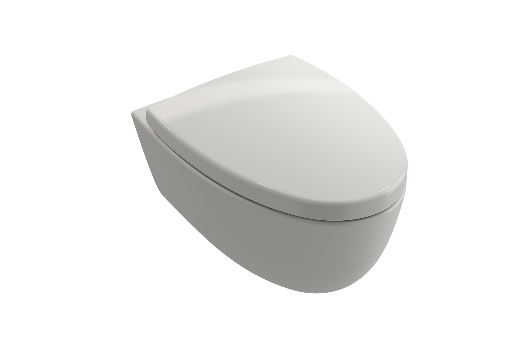 BOCCHI Milano Wall-hung Elongated Toilet Bowl Biscuit, 1632-014-0129