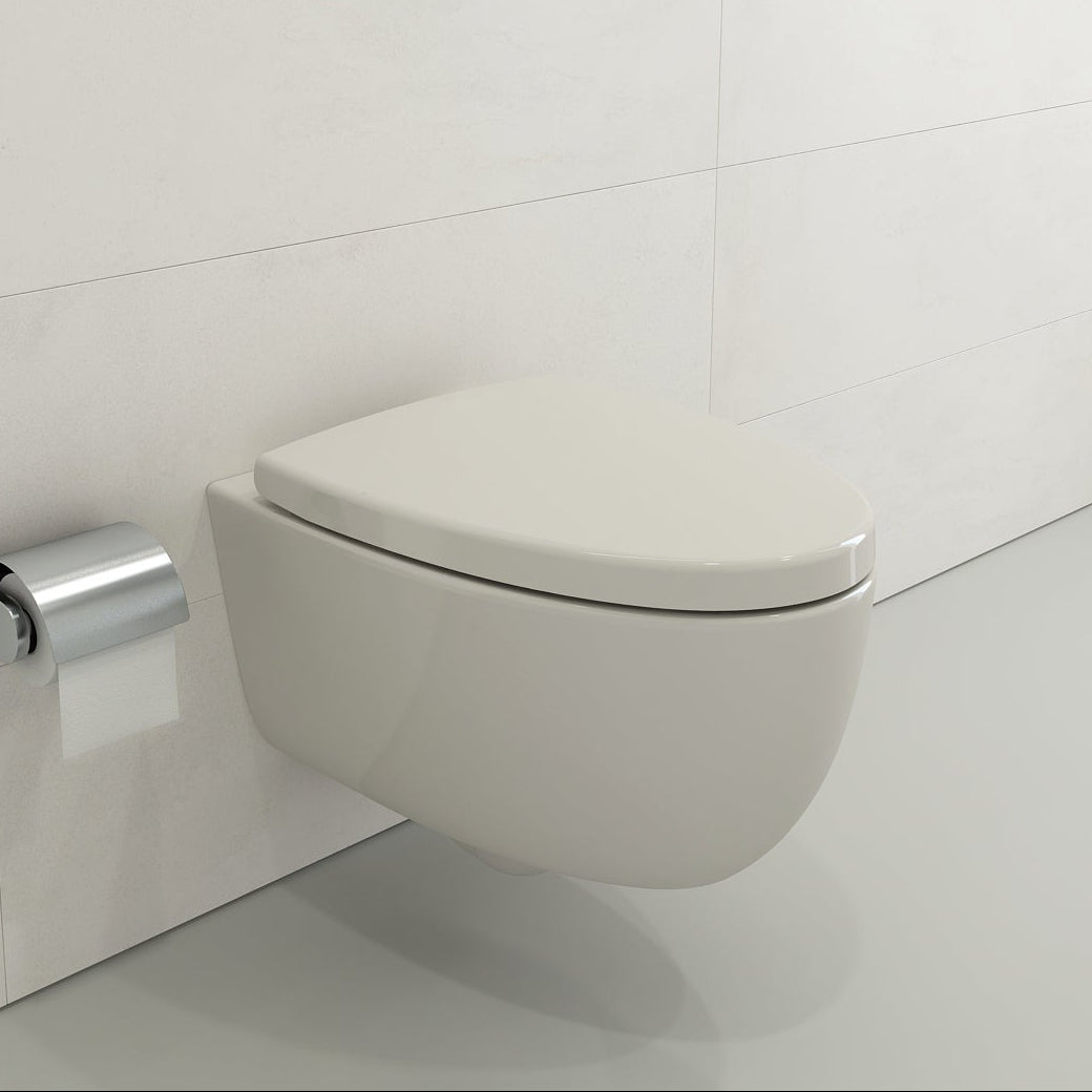 Alternate Image for BOCCHI Milano Wall-hung Elongated Toilet Bowl Biscuit, 1632-014-0129