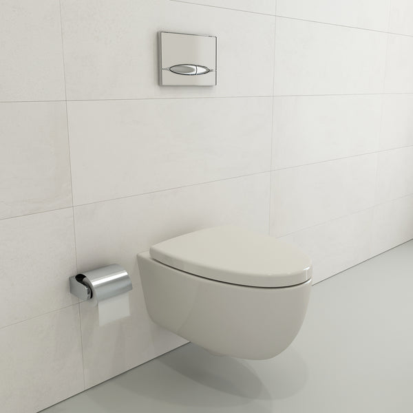 BOCCHI Milano Wall-hung Elongated Toilet Bowl Biscuit, 1632-014-0129