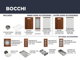 BOCCHI Baveno Uno 27" Dual Mount Fireclay Workstation Kitchen Sink Kit with Accessories, Matte Black, 1633-004-0132
