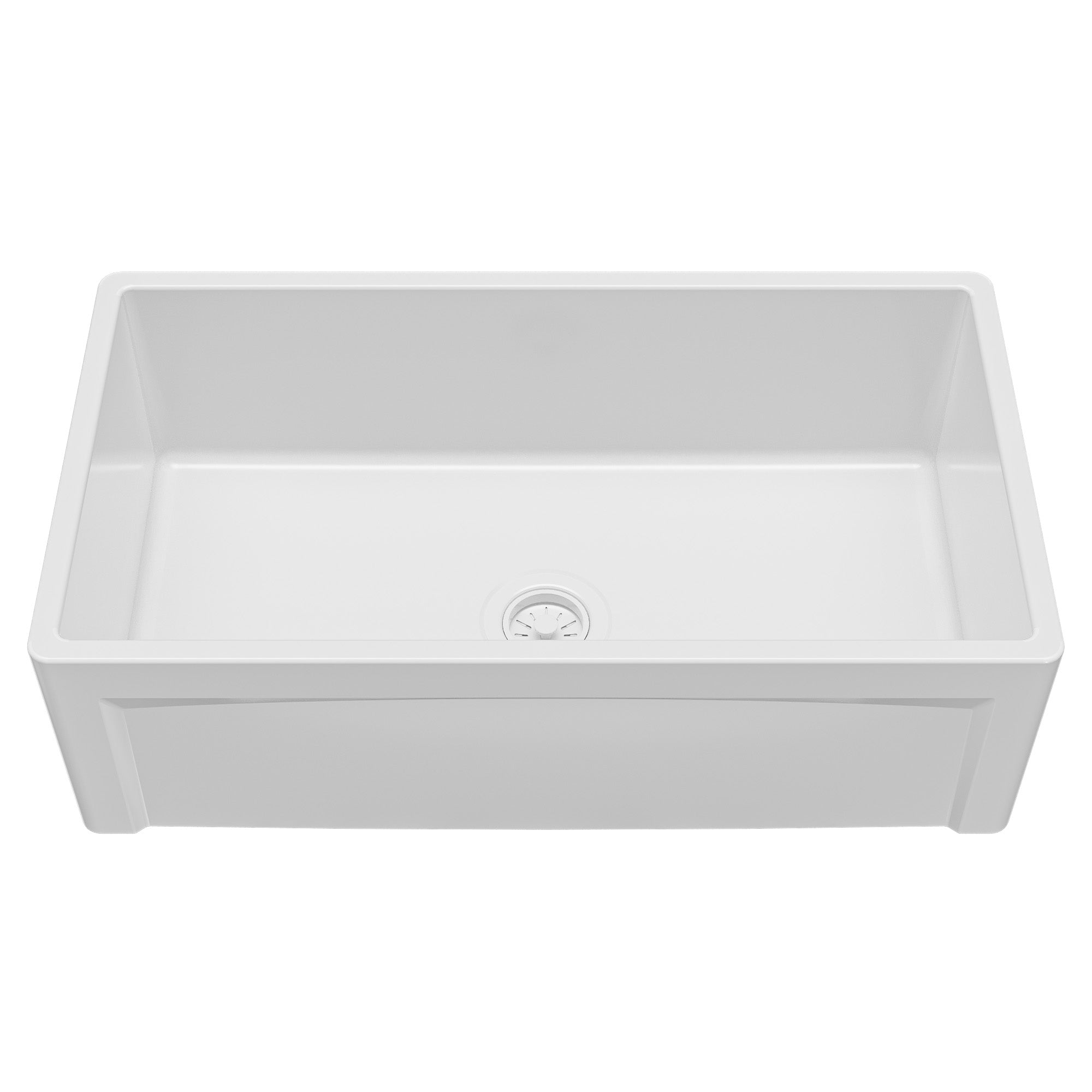 Alternative View of Karran Fireclay 33" Fireclay Farmhouse Sink with Accessories, White, FCP33SBWH