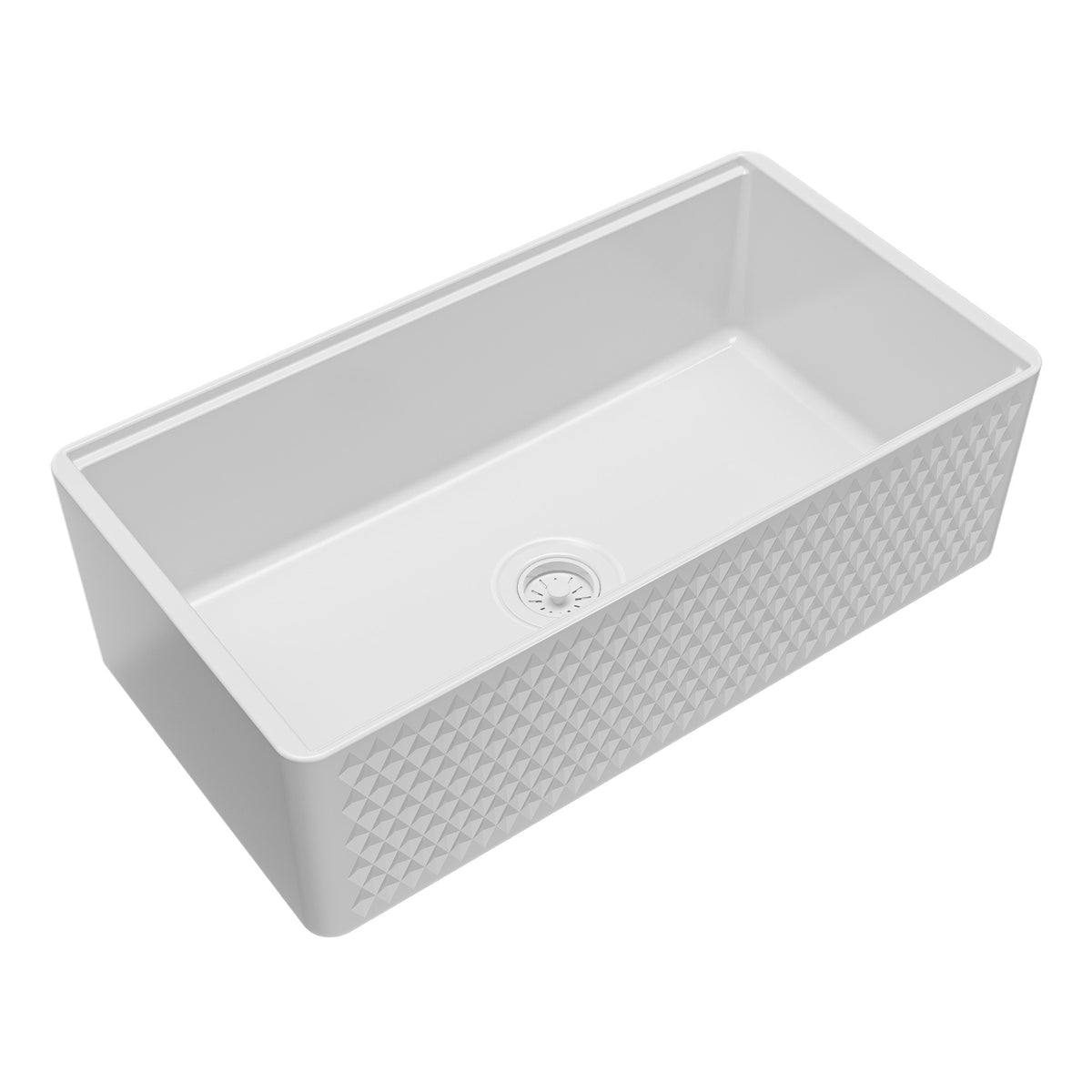 Alternative View of Karran Fireclay 33" Fireclay Workstation Farmhouse Sink with Accessories, White, FCWSD33SBWH-PK1