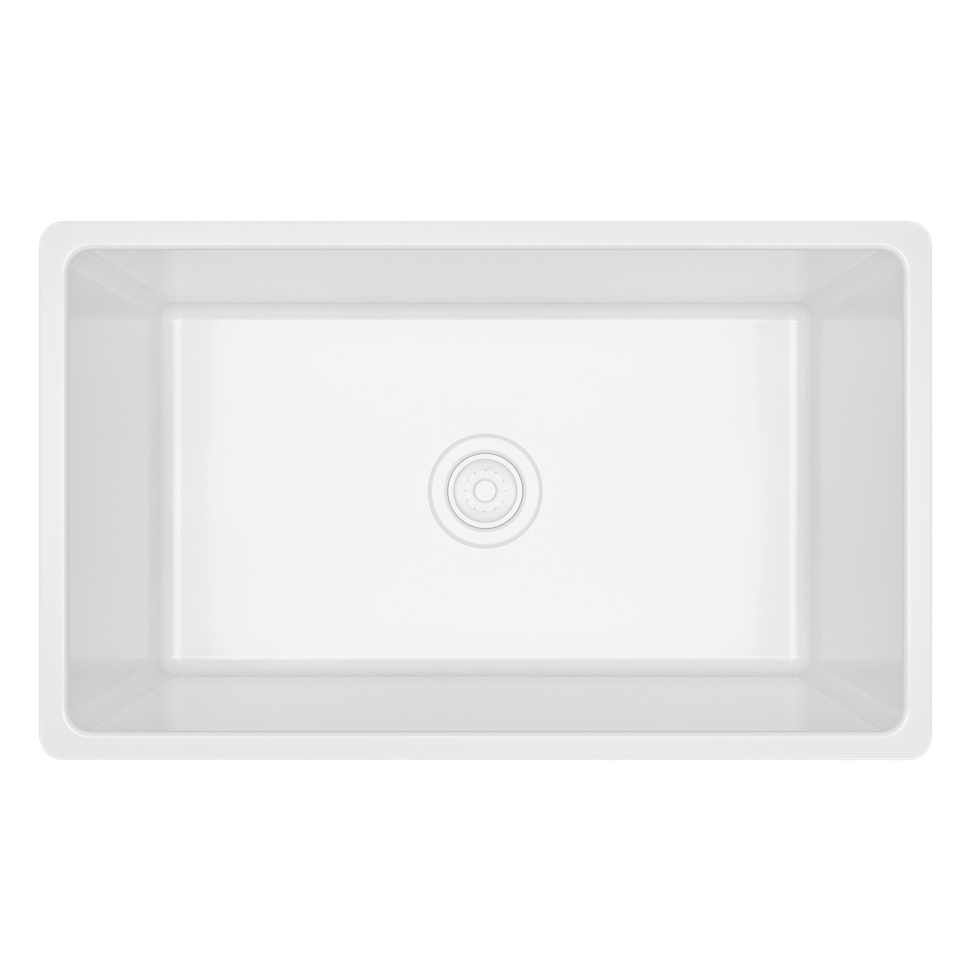Alternative View of Karran Fireclay 30" Fireclay Farmhouse Sink with Accessories, White, FCP30SBWH