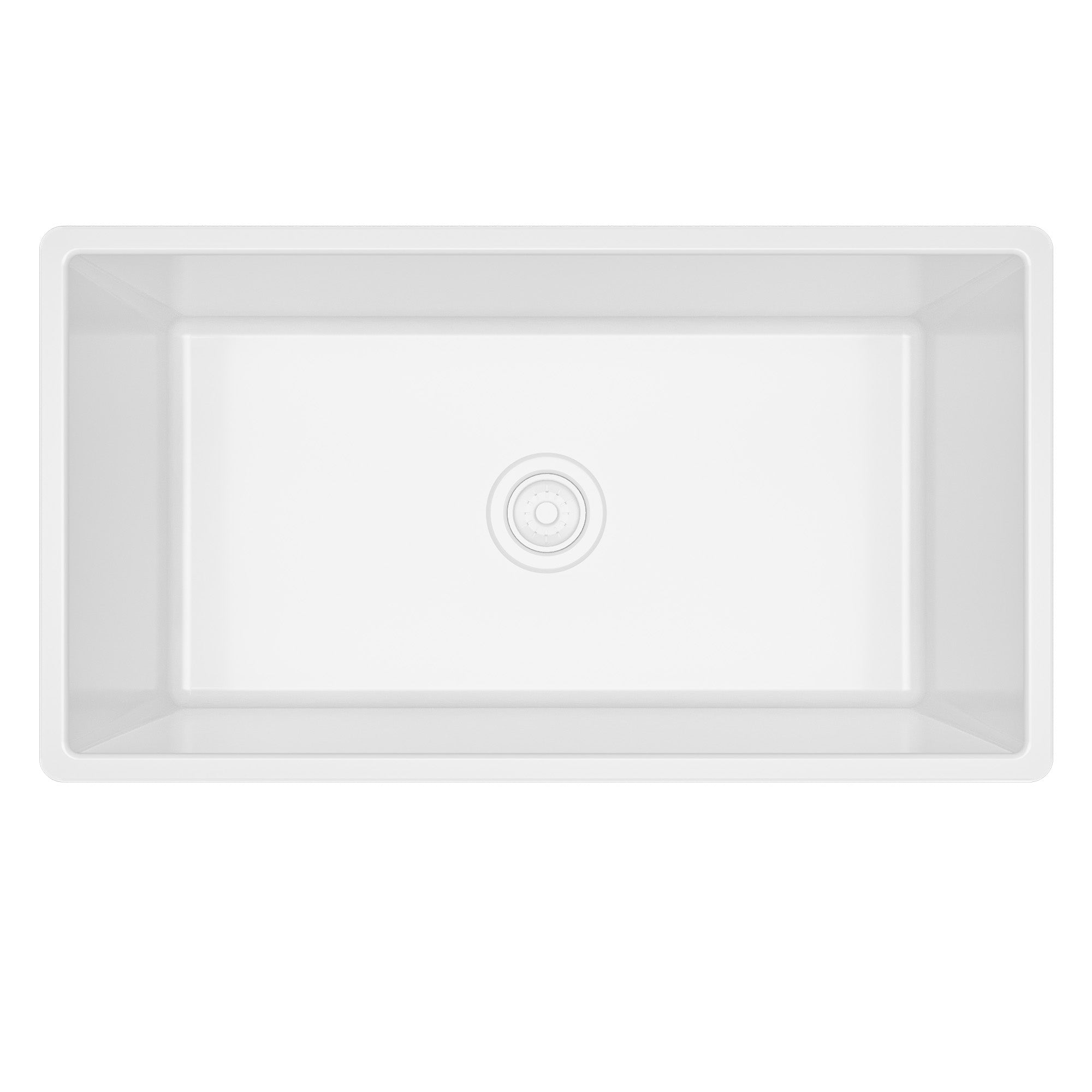 Alternative View of Karran Fireclay 33" Fireclay Farmhouse Sink with Accessories, White, FCP33SBWH