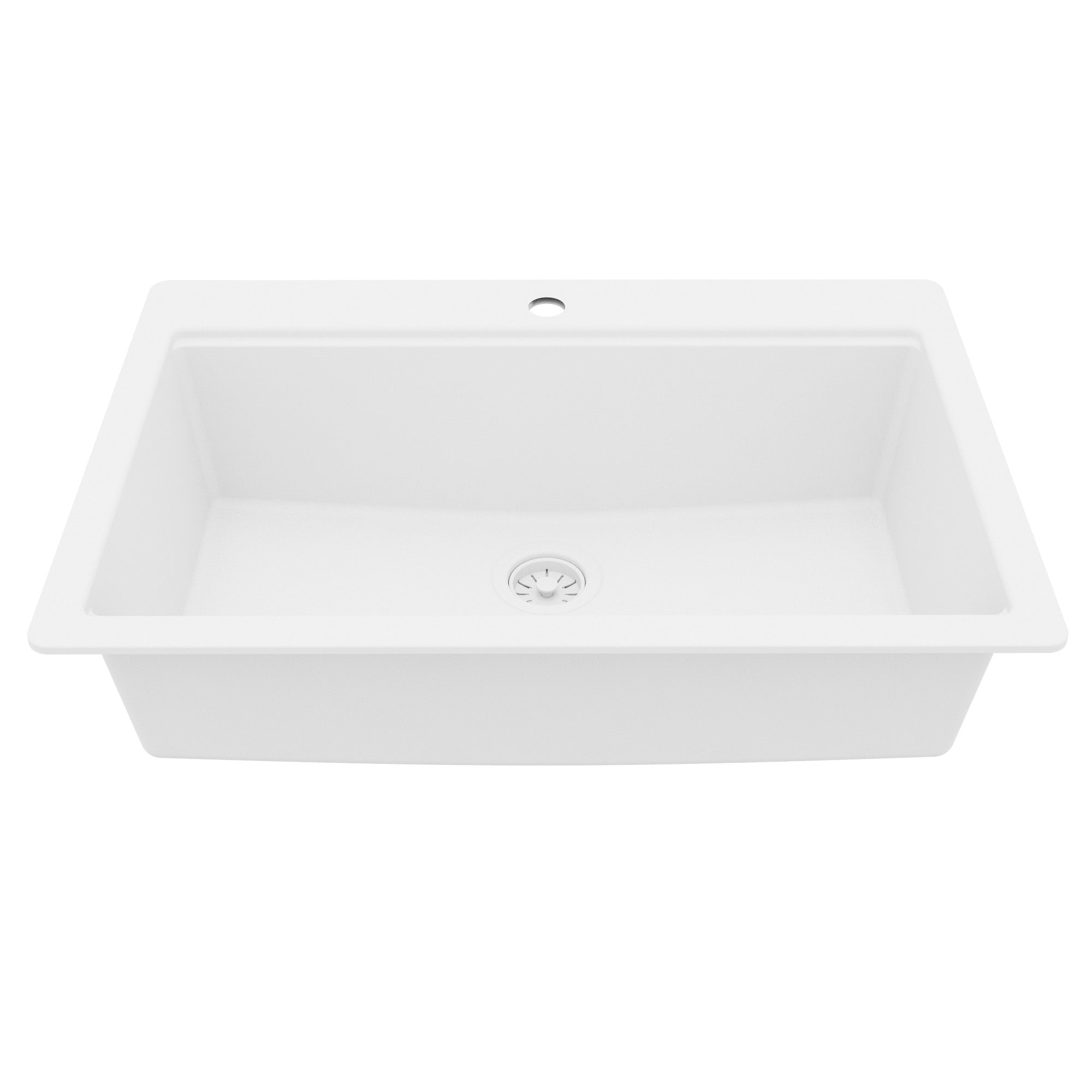Karran 33 quartz composite workstation kitchen sink white product image