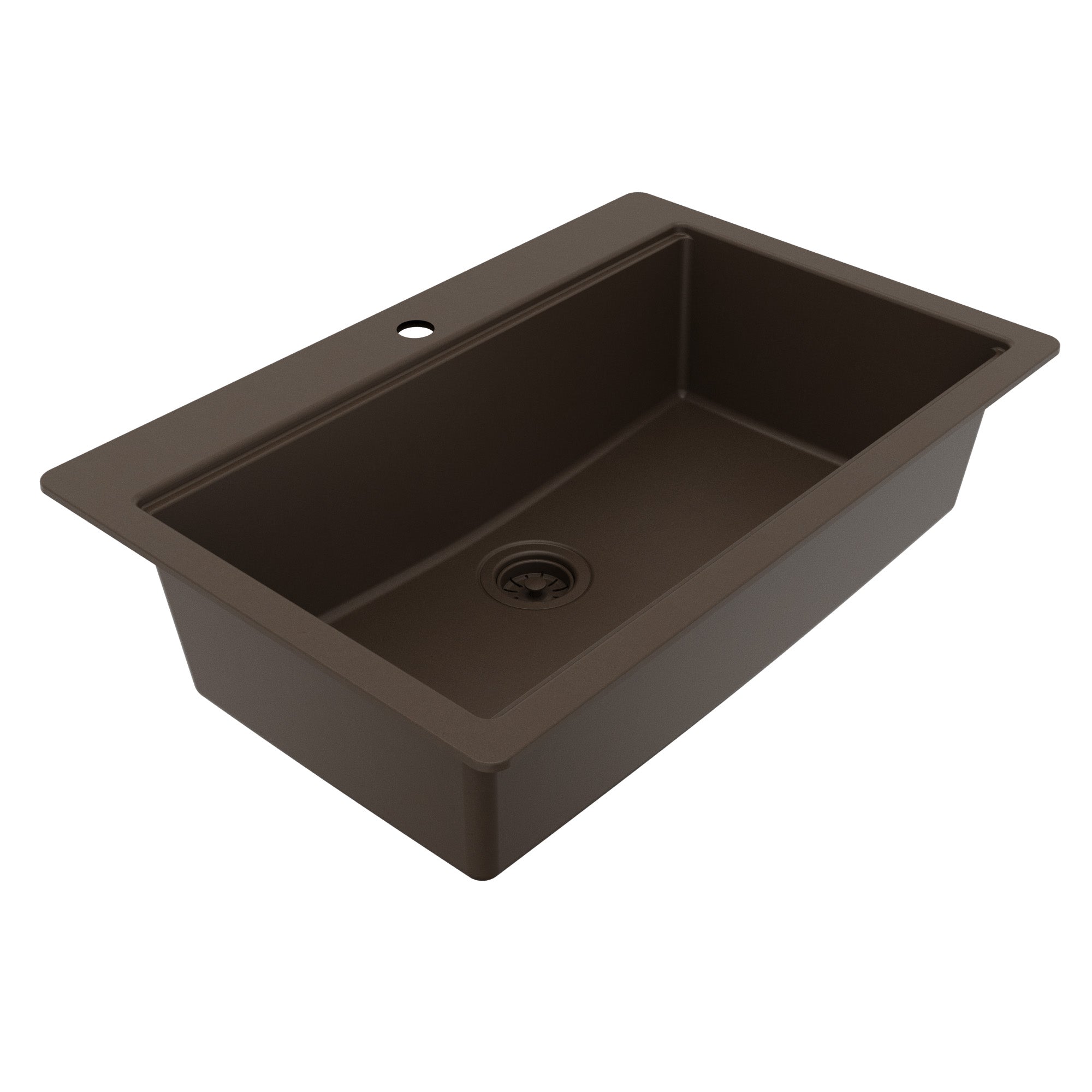 Karran 33 quartz composite workstation kitchen sink brown product image