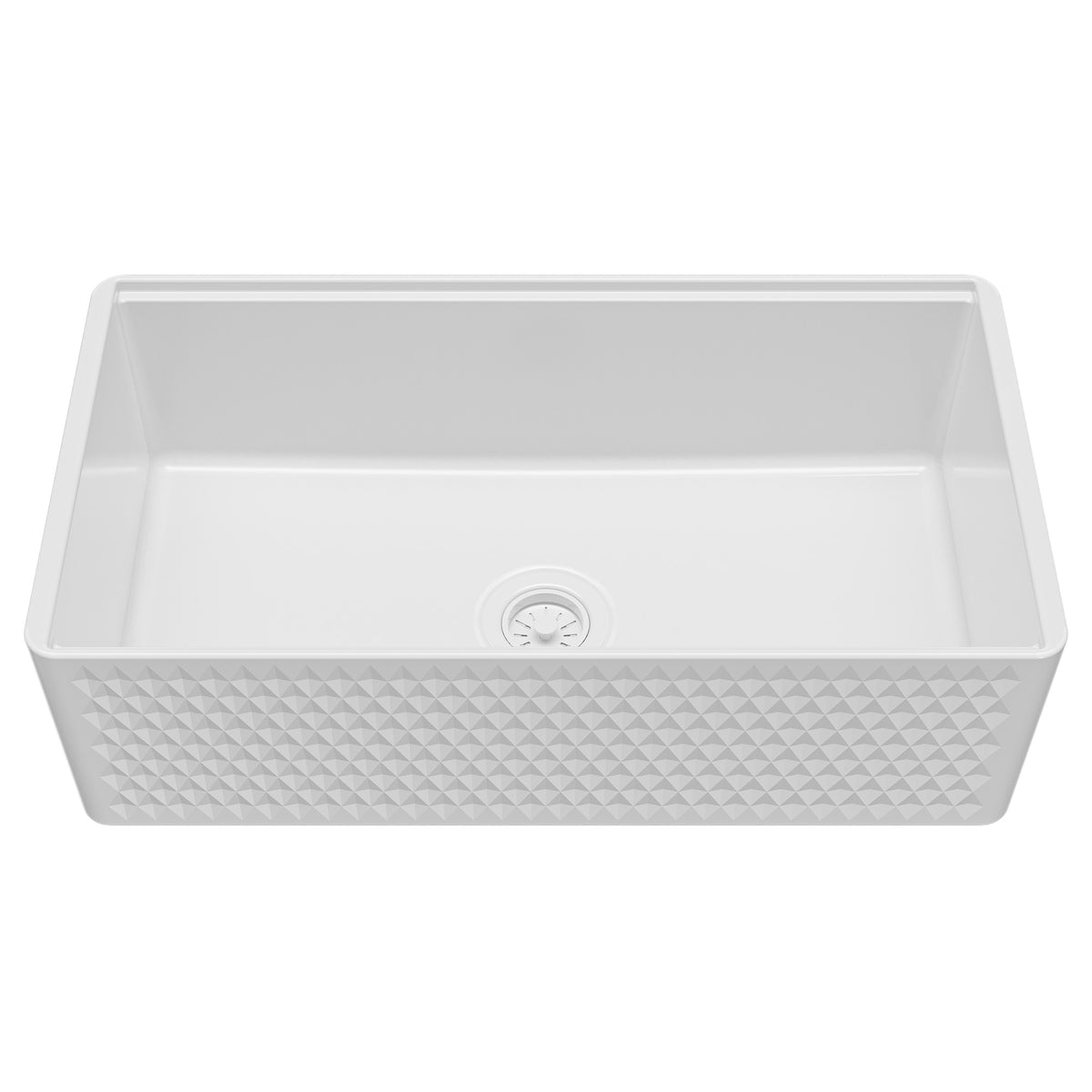 Alternative View of Karran Fireclay 33" Fireclay Workstation Farmhouse Sink with Accessories, White, FCWSD33SBWH-PK1