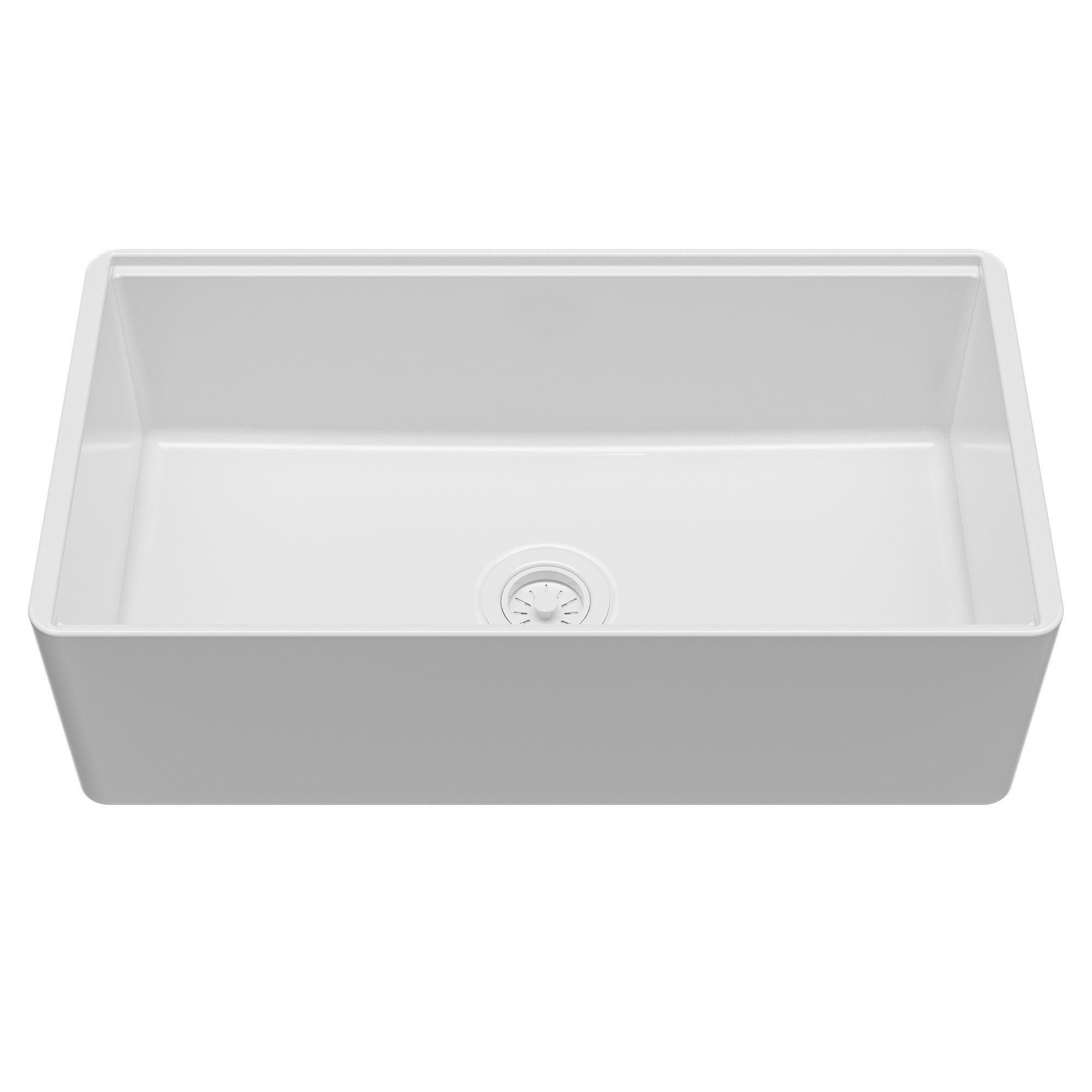Alternative View of Karran Fireclay 33" Fireclay Workstation Farmhouse Sink with Accessories, White, FCWSF33SBWH-PK1