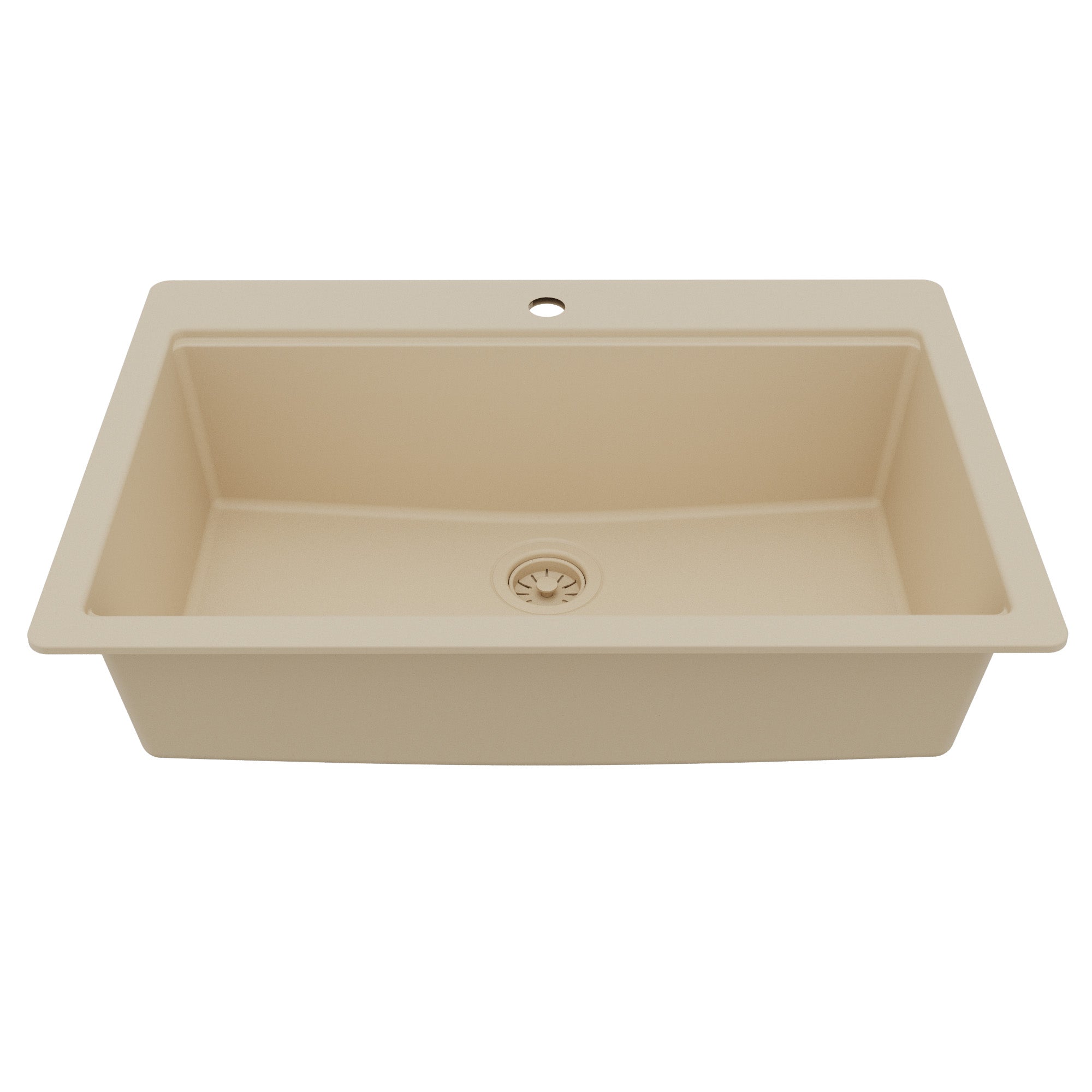 Karran 33 quartz composite workstation kitchen sink bisque product image