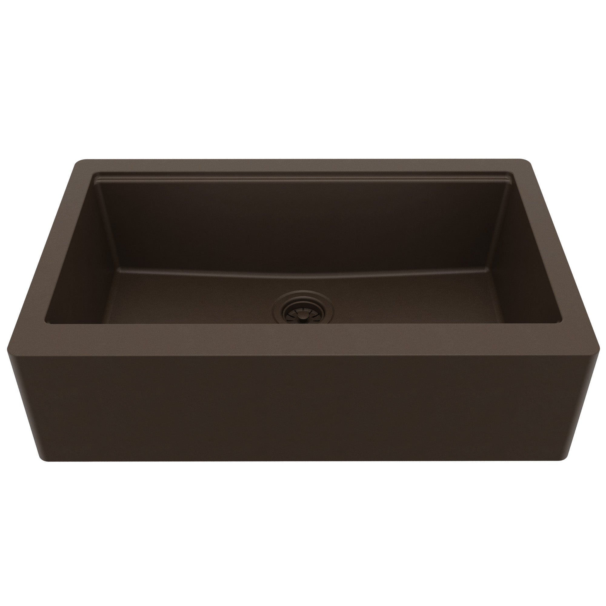 Karran 34 quartz composite workstation farmhouse sink brown product image