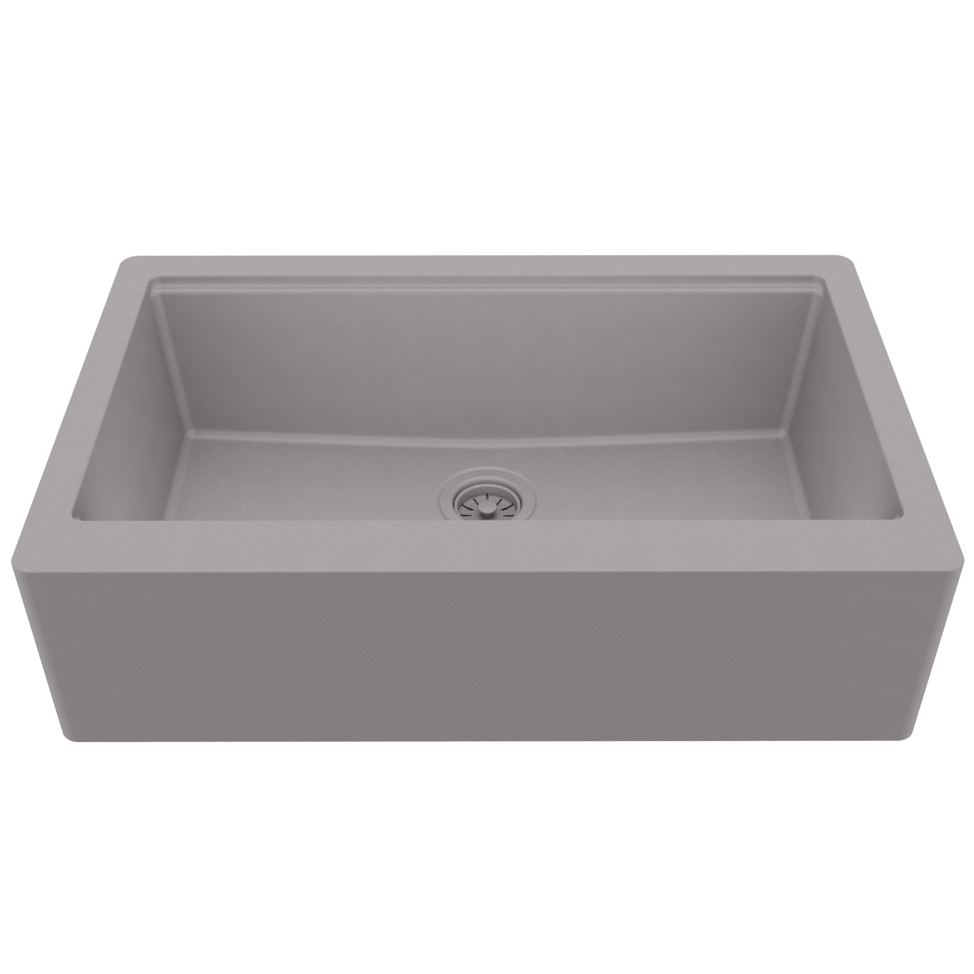 Karran 34 quartz composite workstation farmhouse sink grey product image