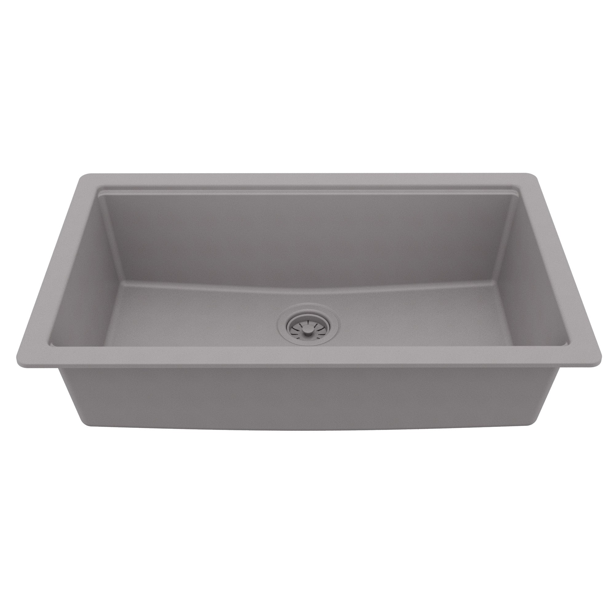 Karran 32 quartz composite workstation kitchen sink grey product image