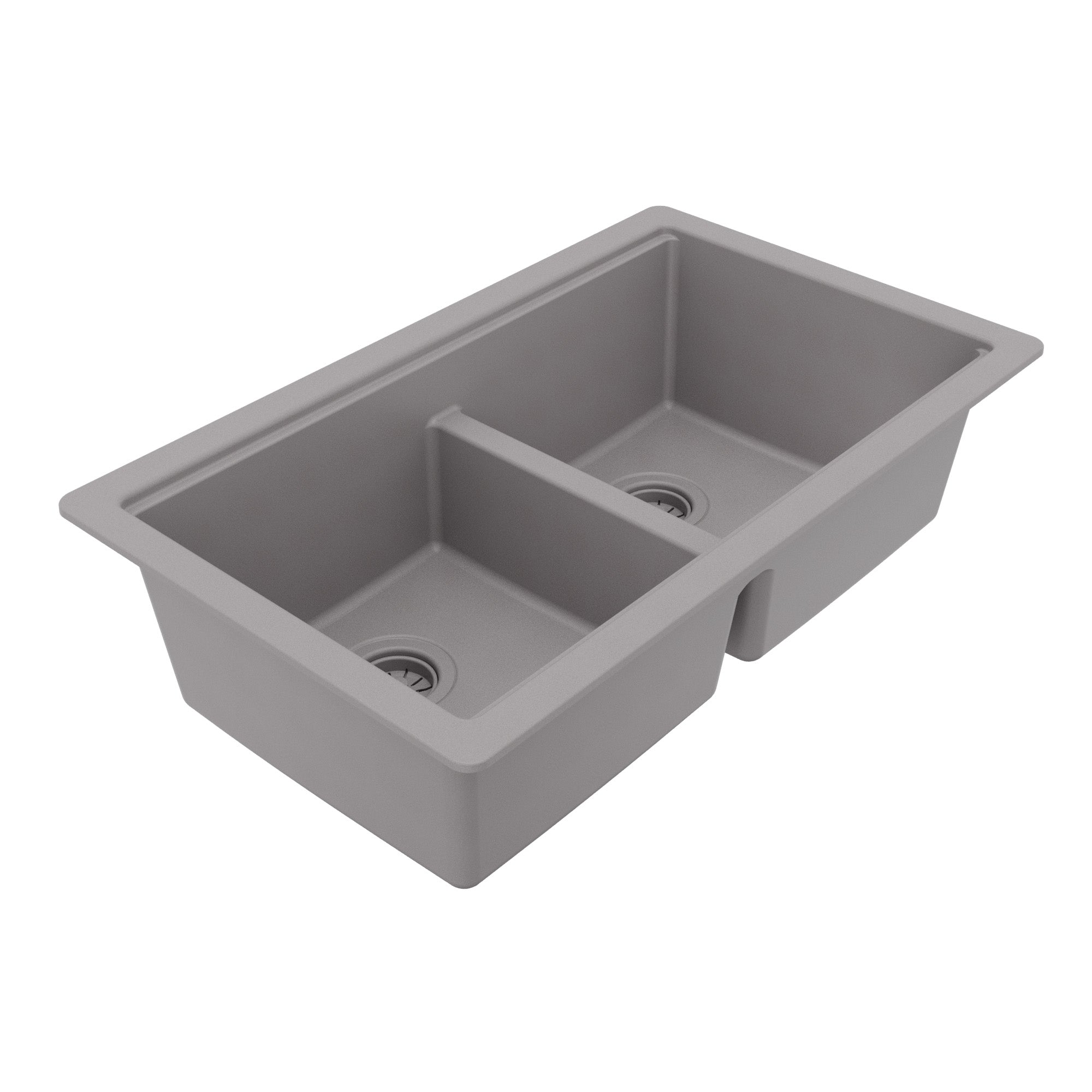 Karran 32 quartz composite workstation kitchen sink 50/50 double bowl grey product image