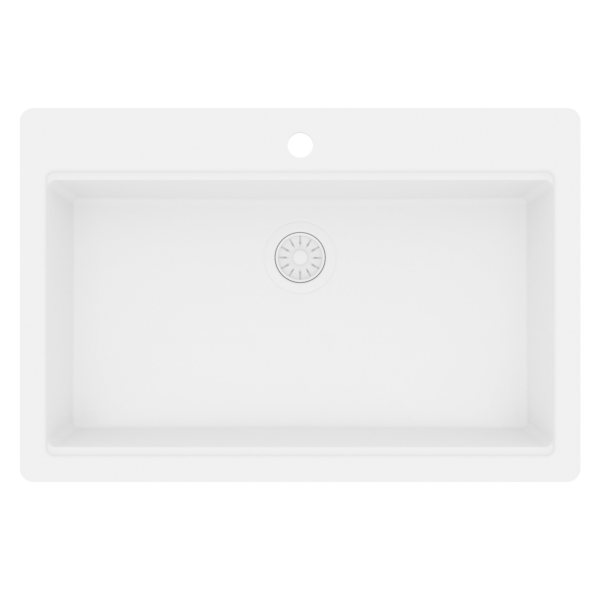 Karran 33 quartz composite workstation kitchen sink white product image