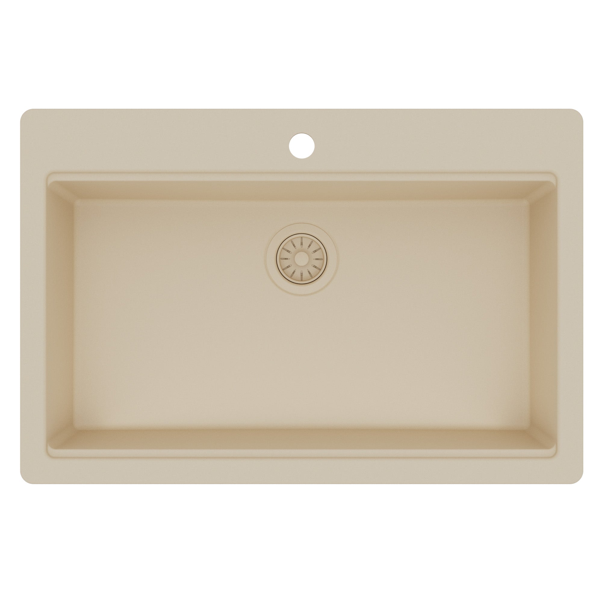 Karran 33 quartz composite workstation kitchen sink bisque product image
