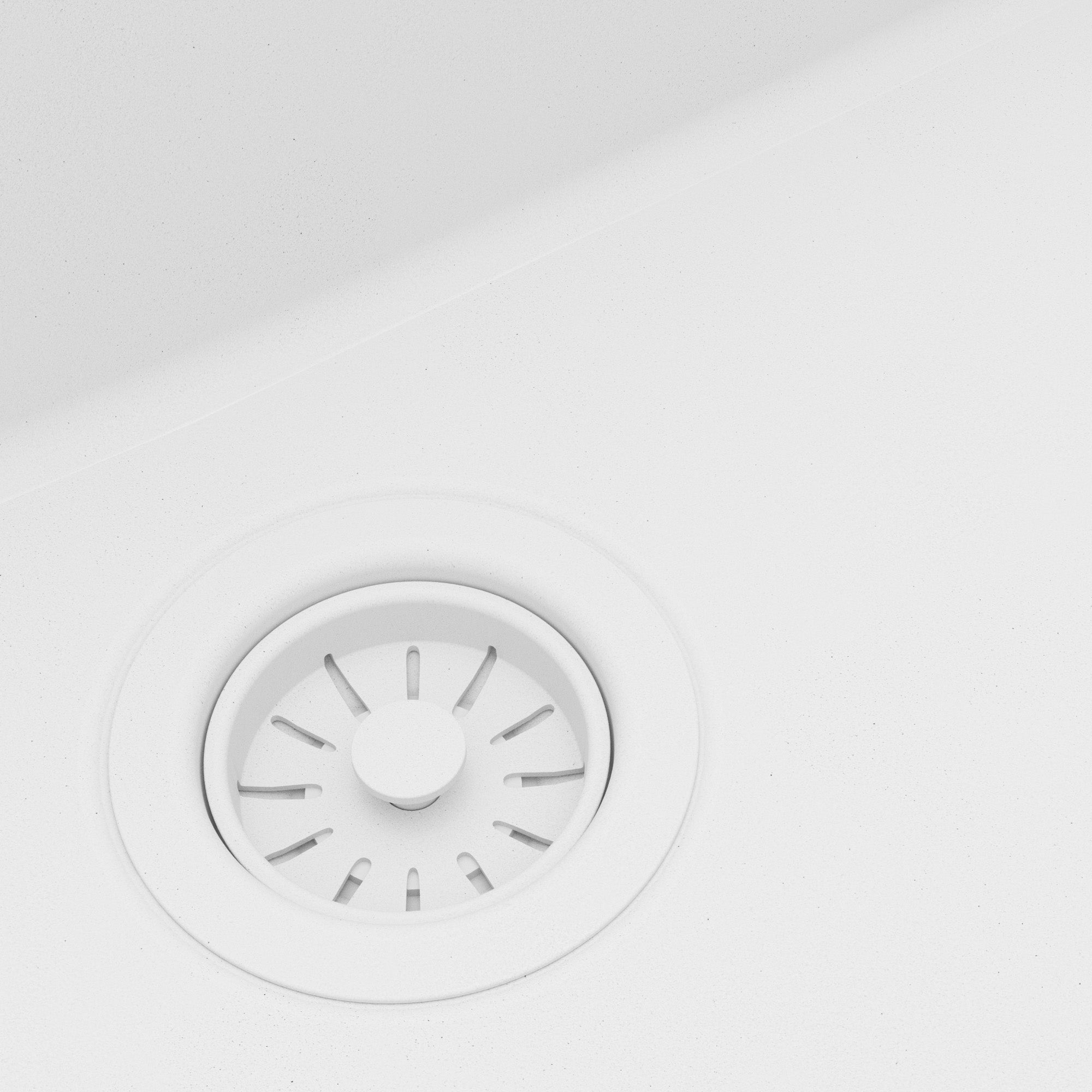 Karran 34 quartz composite retrofit workstation farmhouse sink white product image