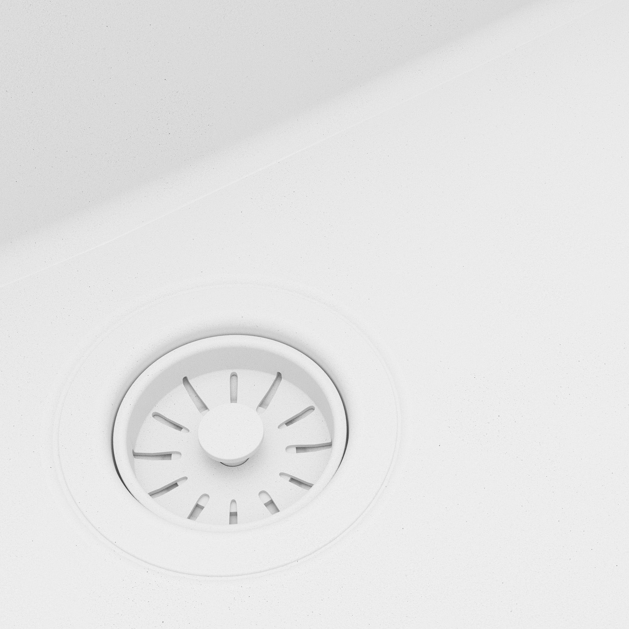Karran 34 quartz composite workstation farmhouse sink white product image