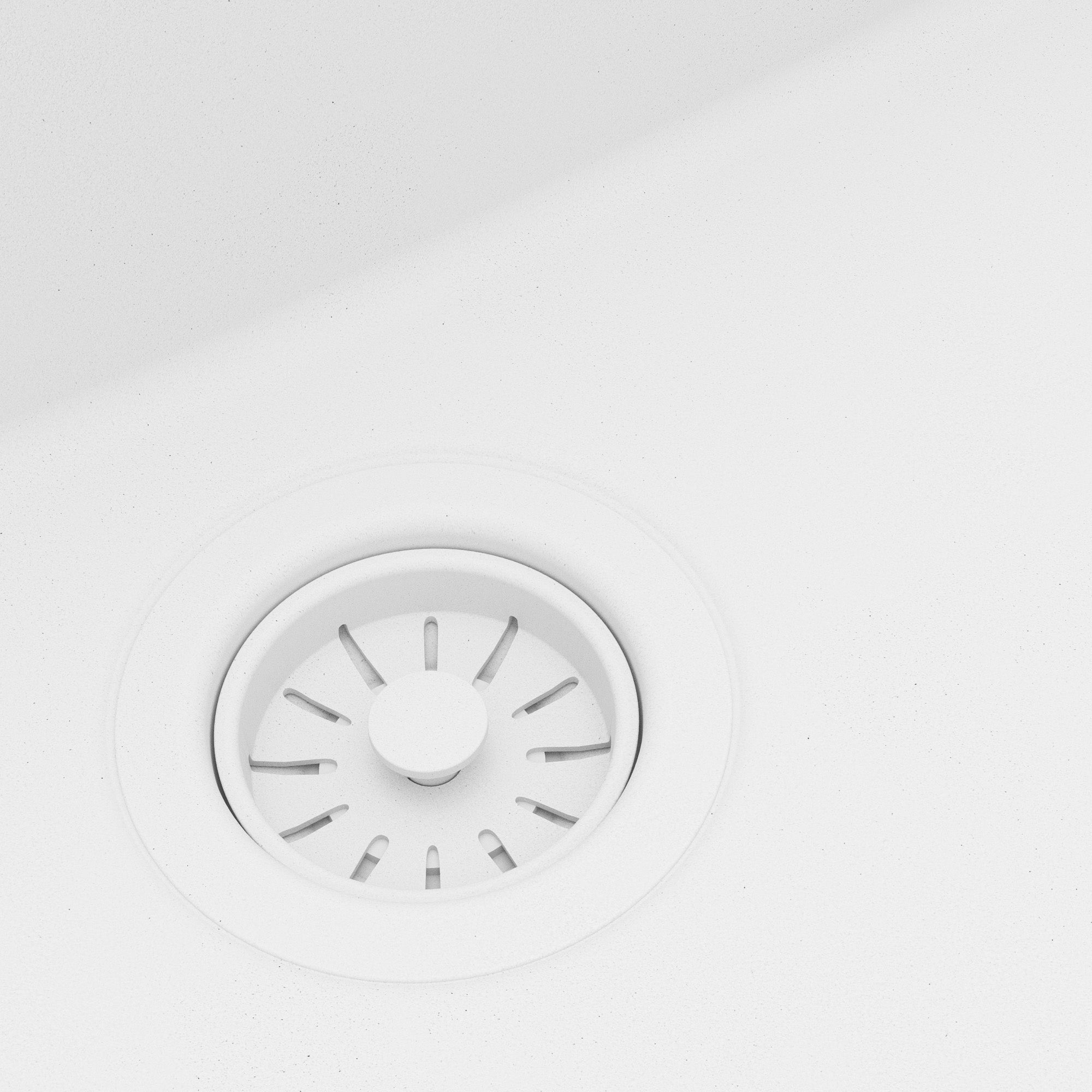 Karran 32 quartz composite workstation kitchen sink white product image