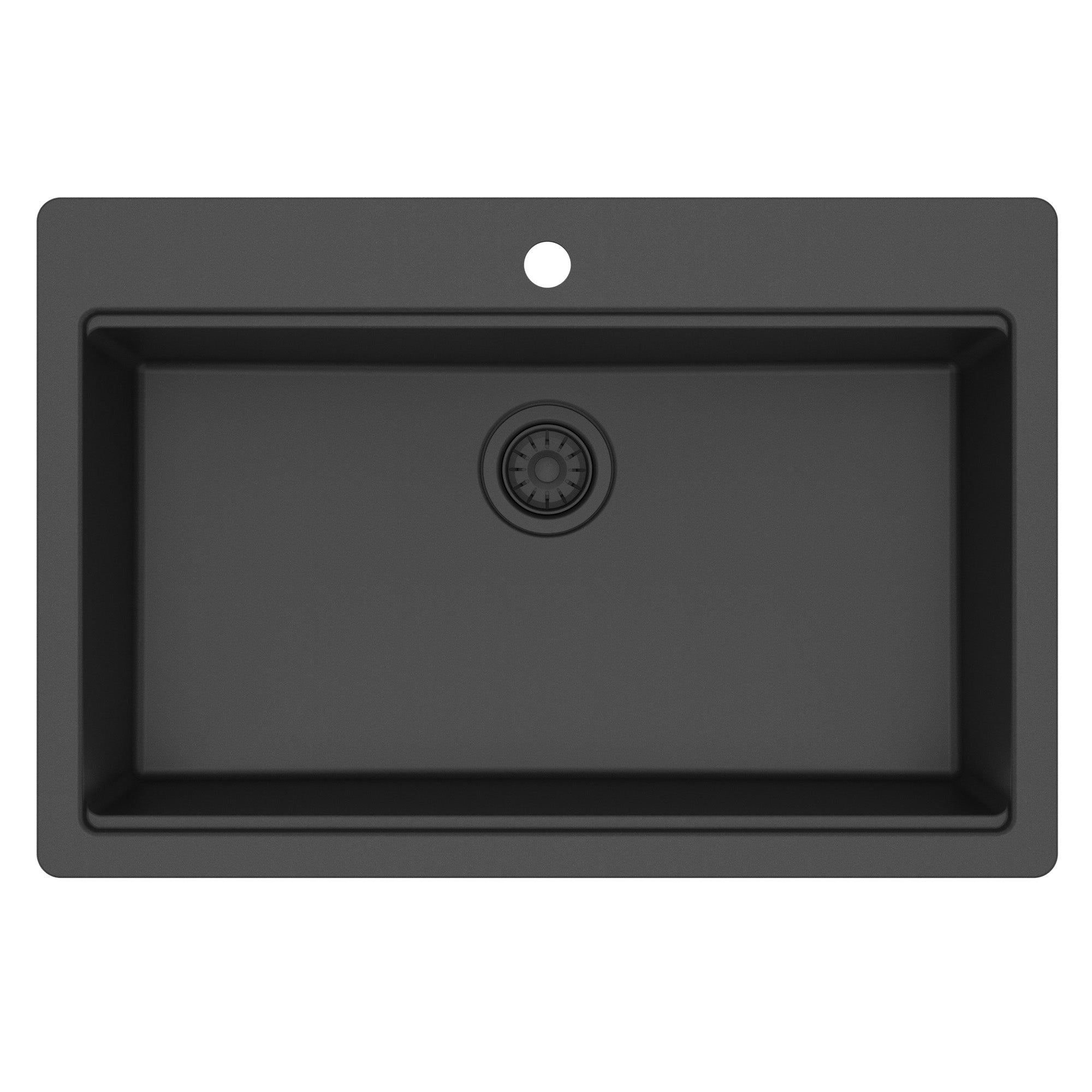Karran 33 quartz composite workstation kitchen sink black product image
