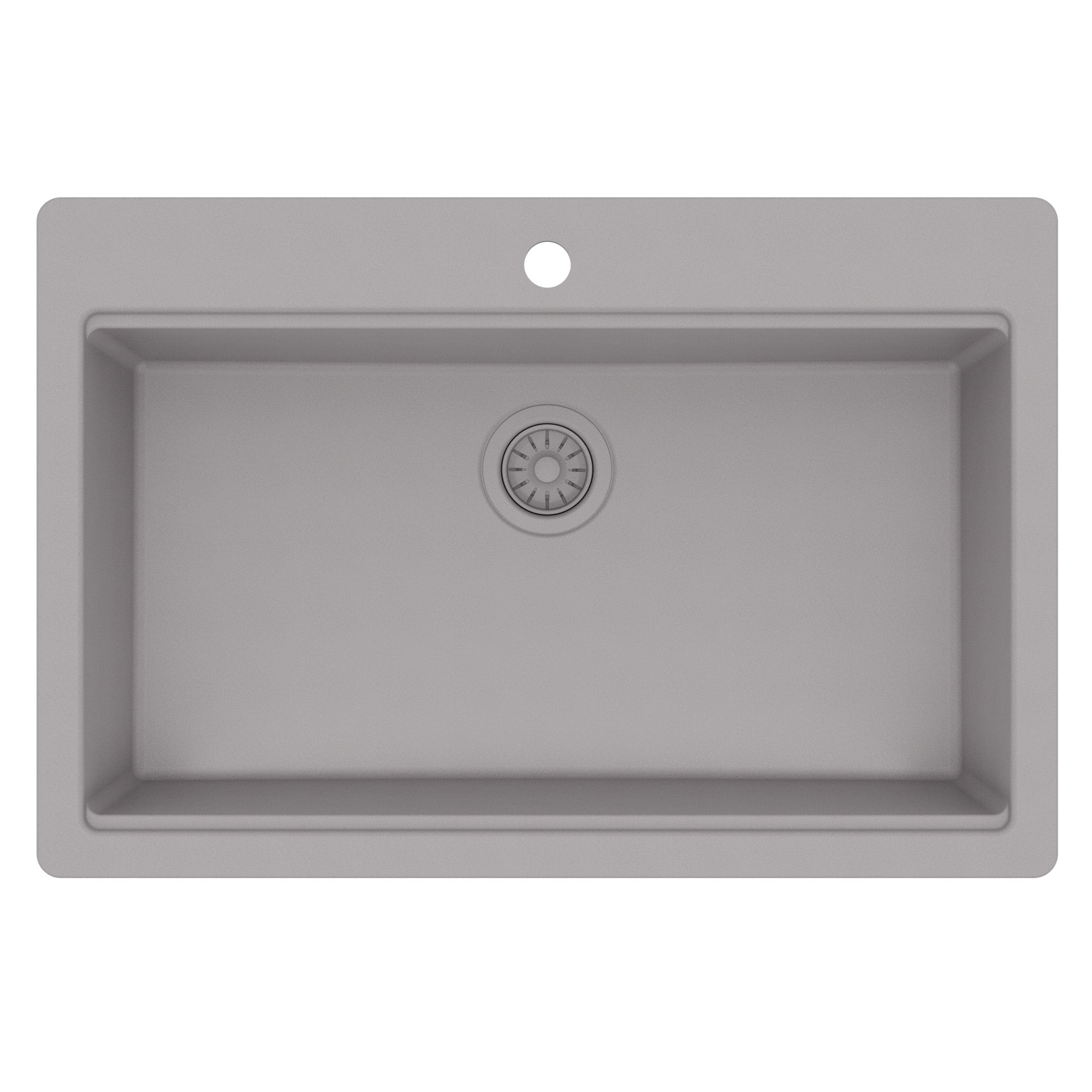 Karran 33 quartz composite workstation kitchen sink grey product image